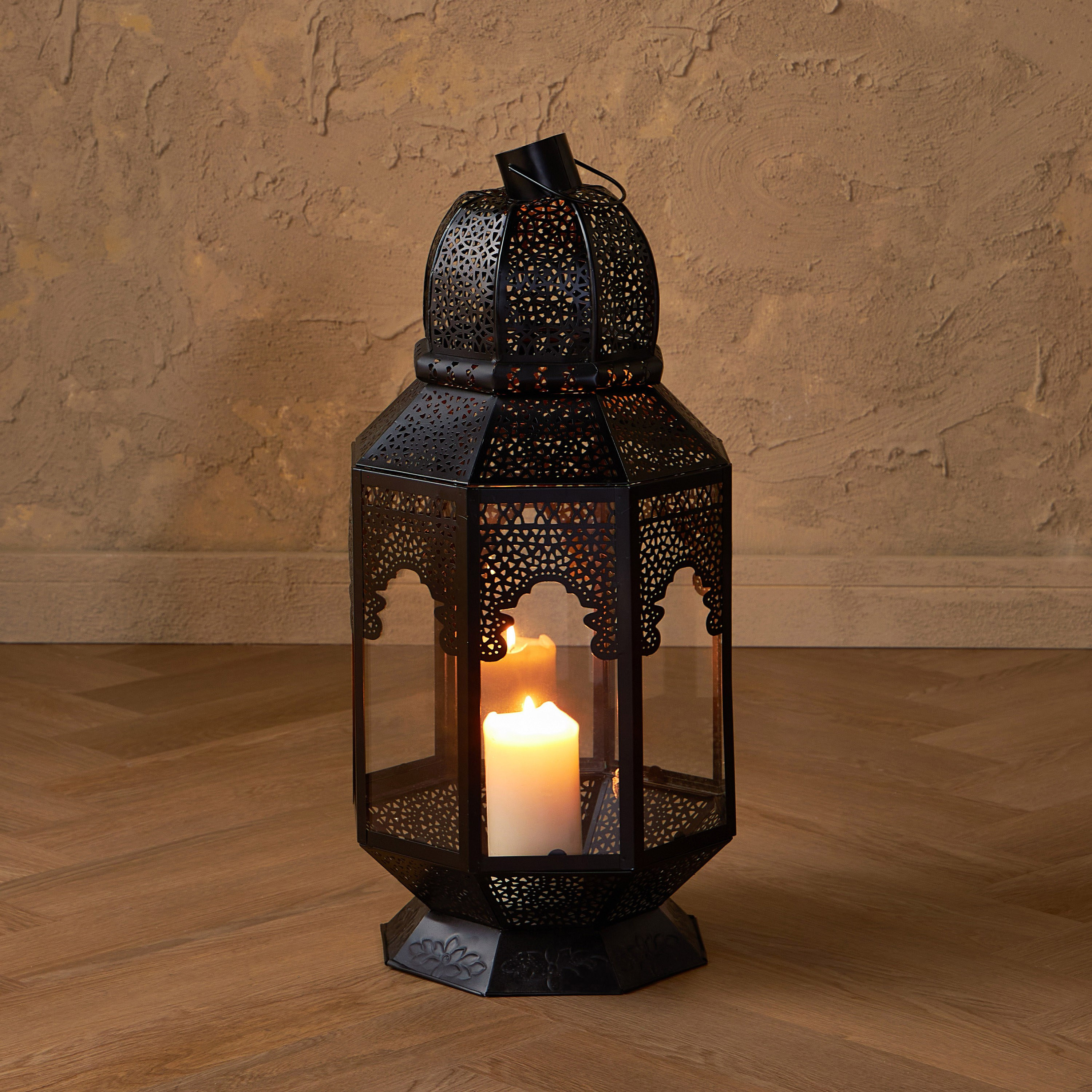 Noor Dome Metal Footed Lantern - 70 cm-household-decor-candleholdersandlanterns-image-4