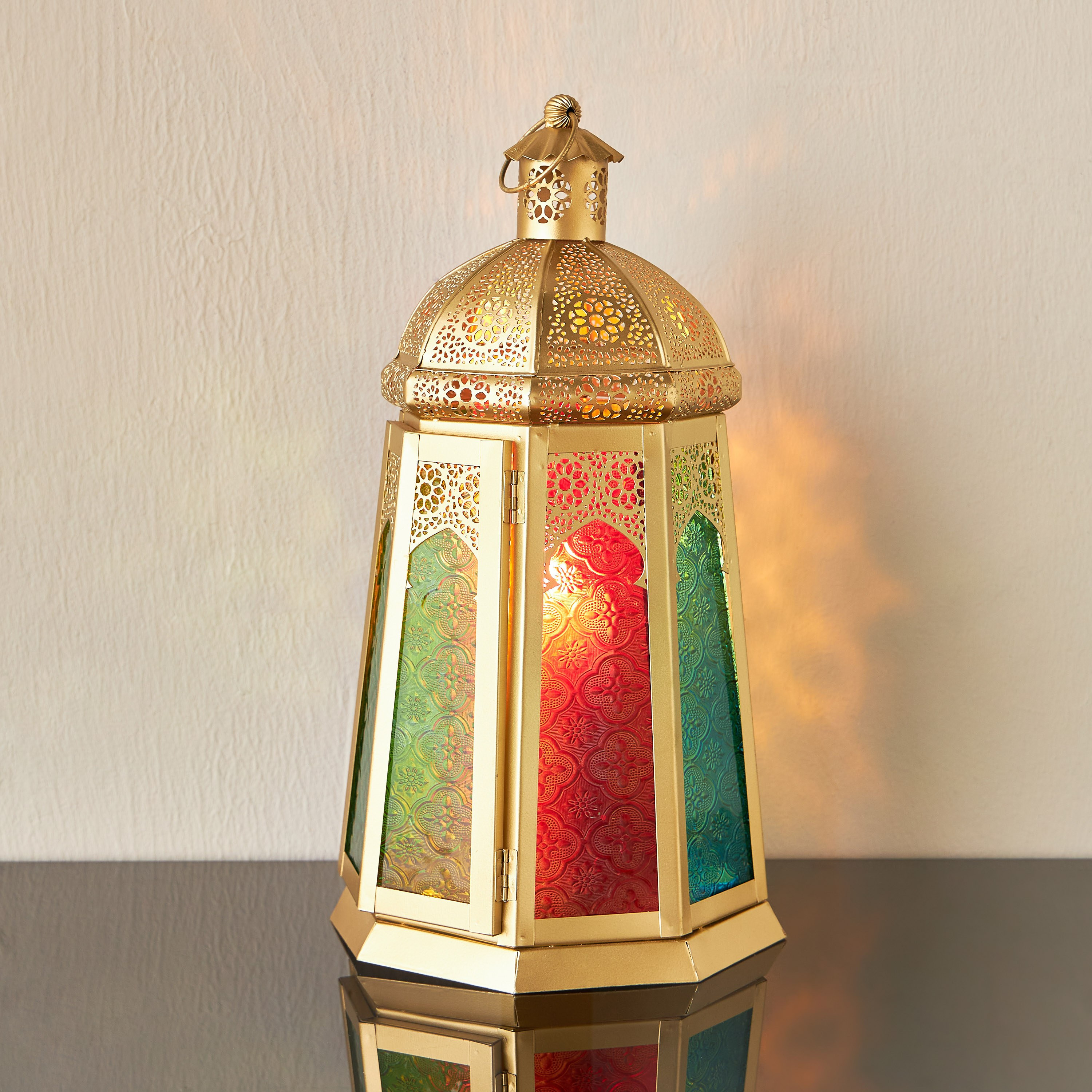 Naima Tapered Metal Lantern - 42 cm-household-decor-candleholdersandlanterns-image-2