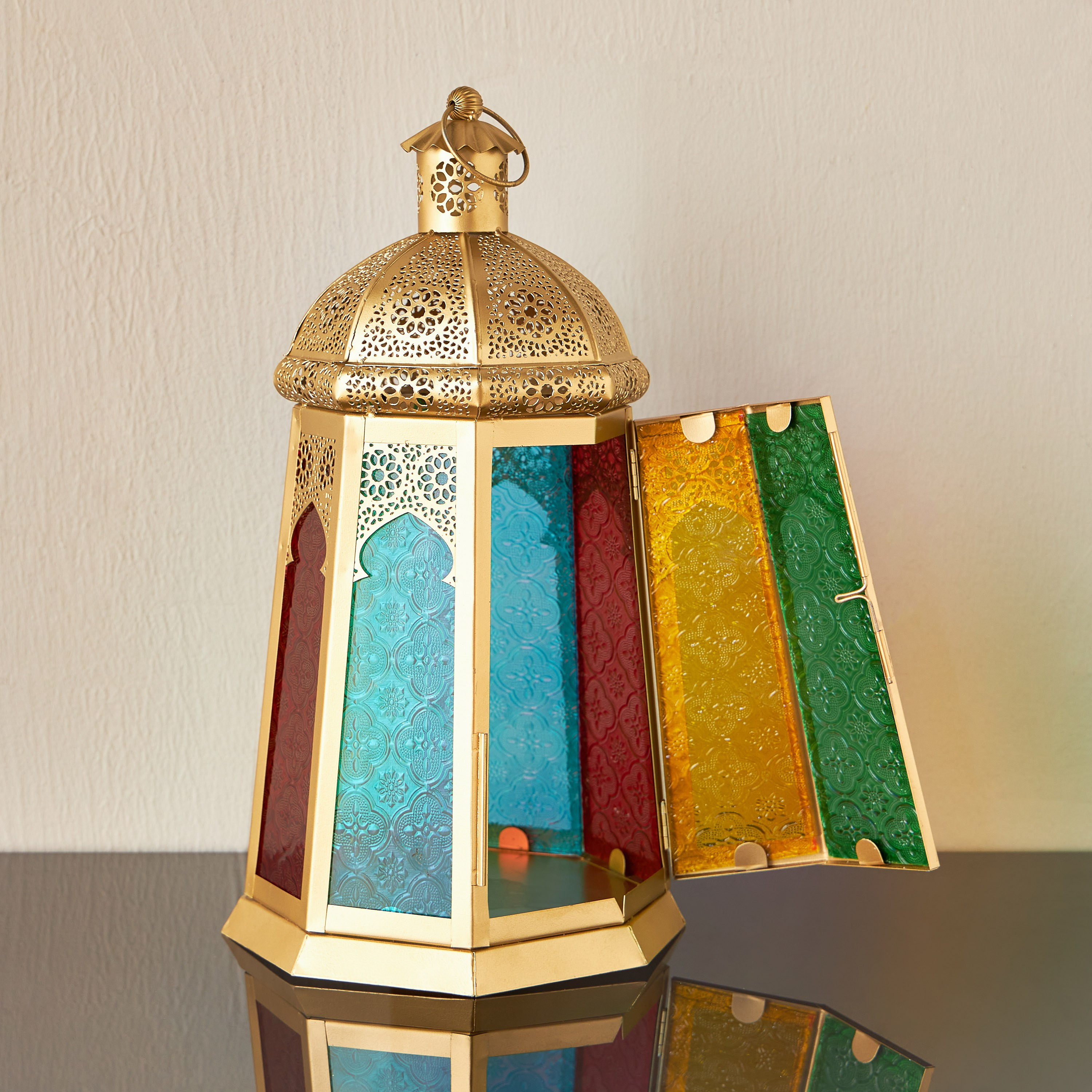 Naima Tapered Metal Lantern - 42 cm-household-decor-candleholdersandlanterns-image-3
