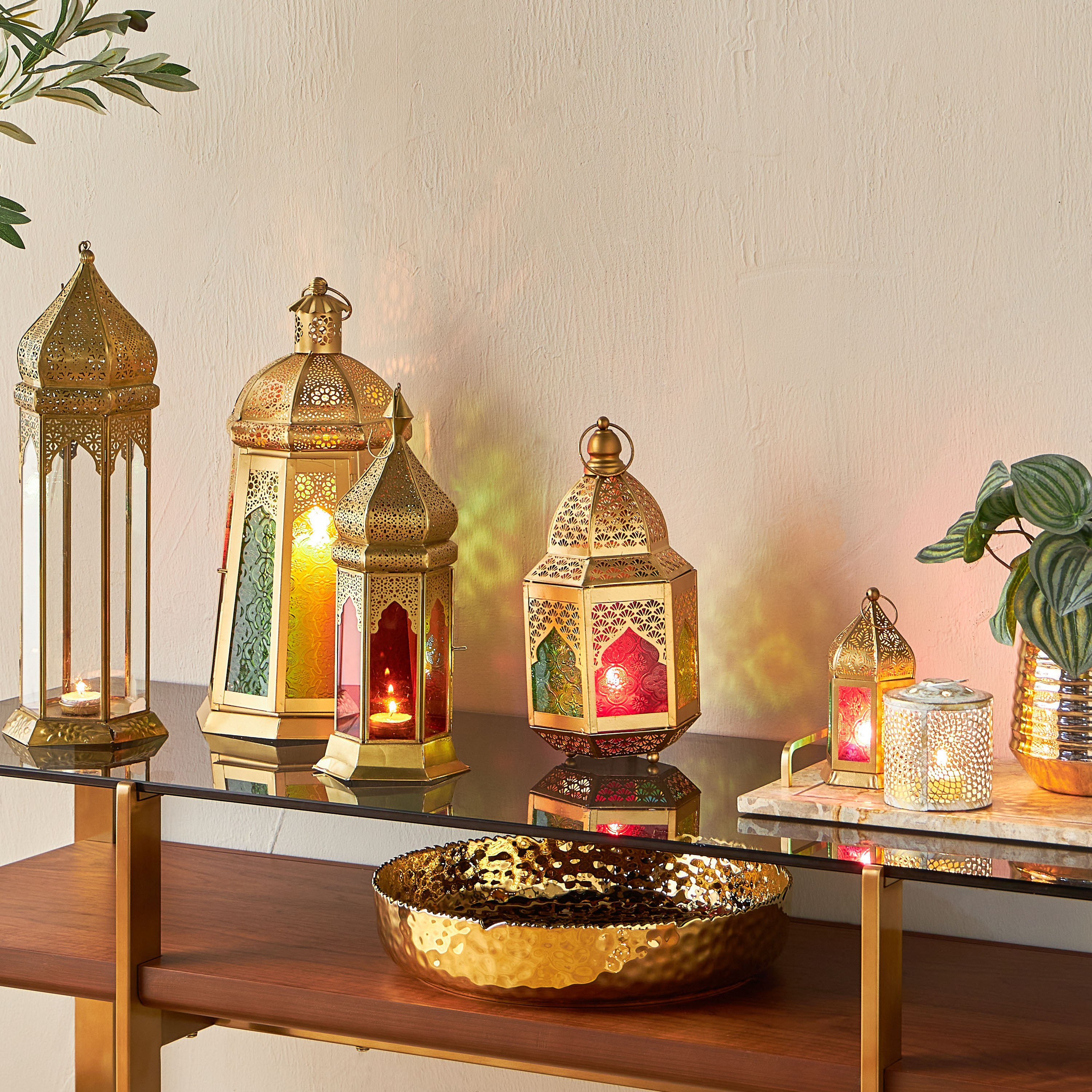 Essa Dome Footed Lantern - 31 cm-household-decor-candleholdersandlanterns-image-5