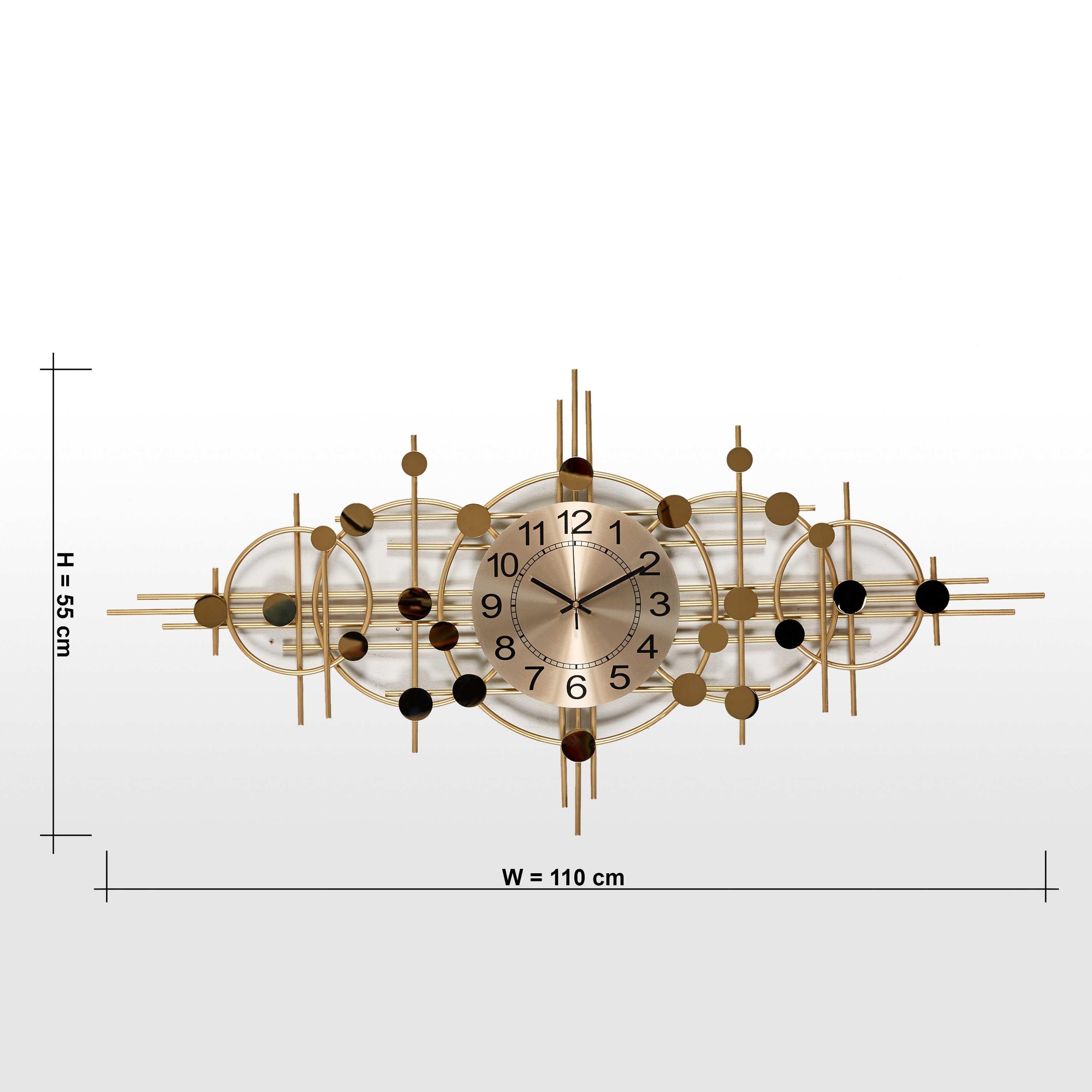 Zeus Decorative Wall Clock - 55x110 cm-household-walldecorandmirrors-clocks-image-5