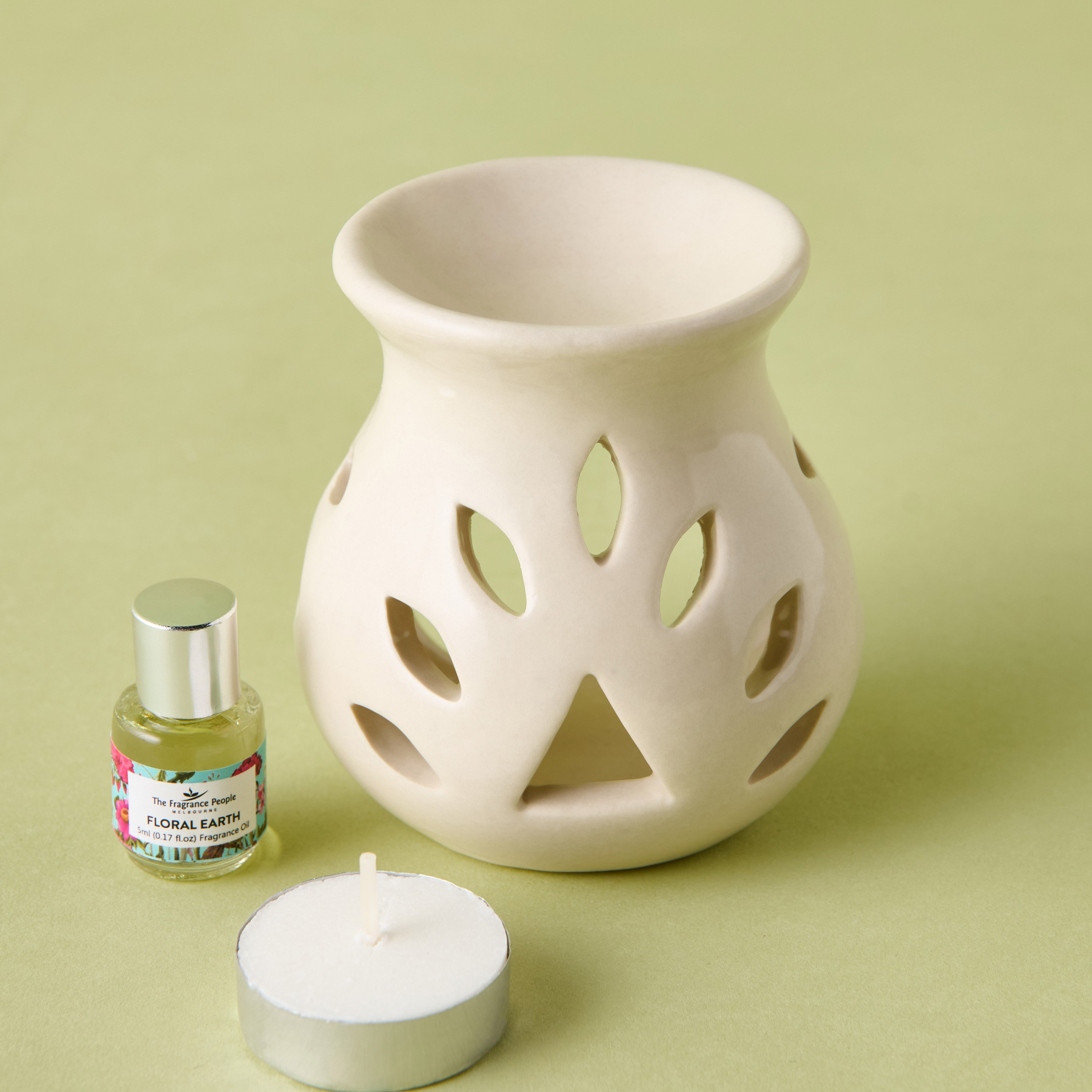 Classic Floral Earth Fragrance Oil Burner Set - 5 ml-household-homefragrance-burners-image-1