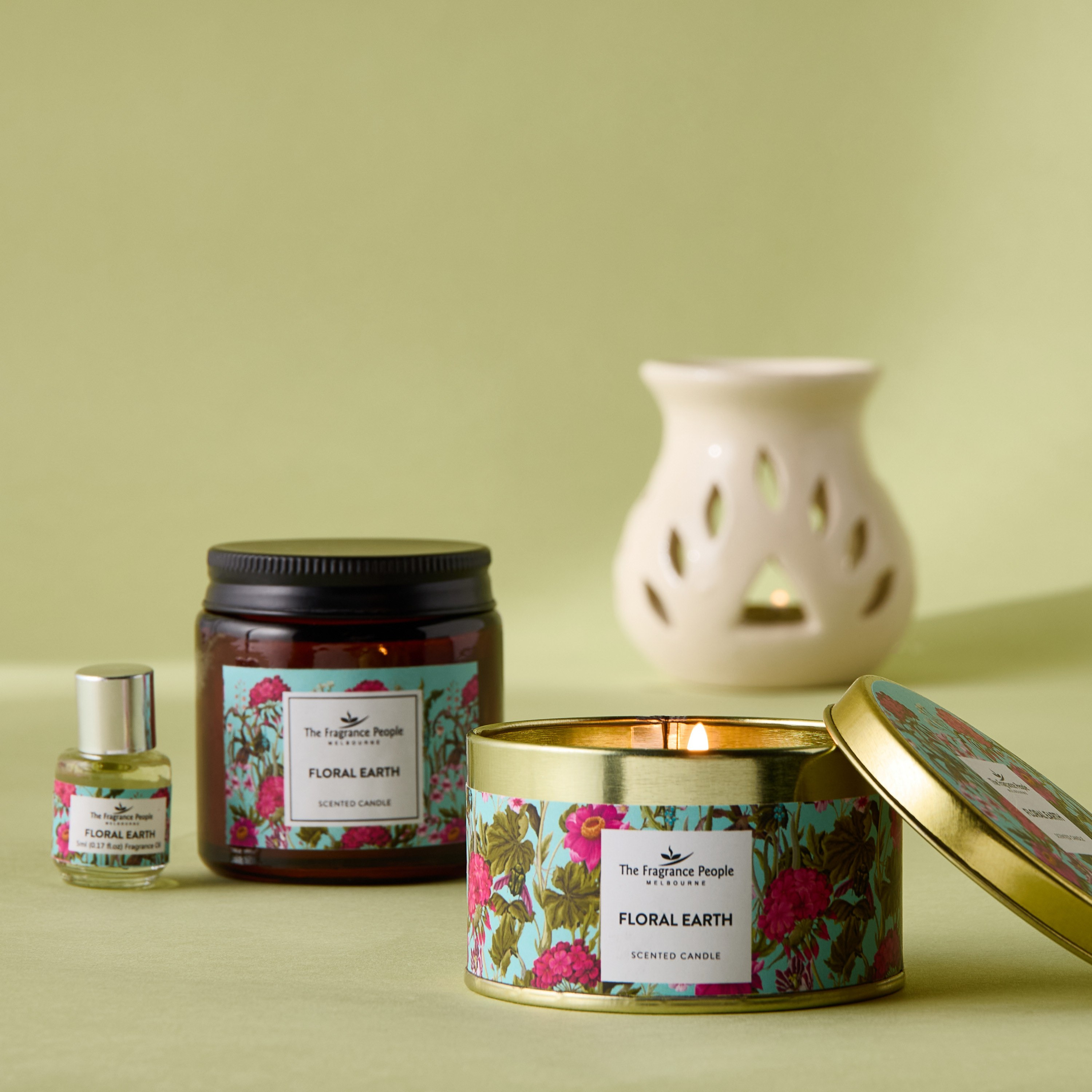 The Fragrance People Floral Earth Scented Tin Candle - 12 h-household-homefragrance-candles-image-3