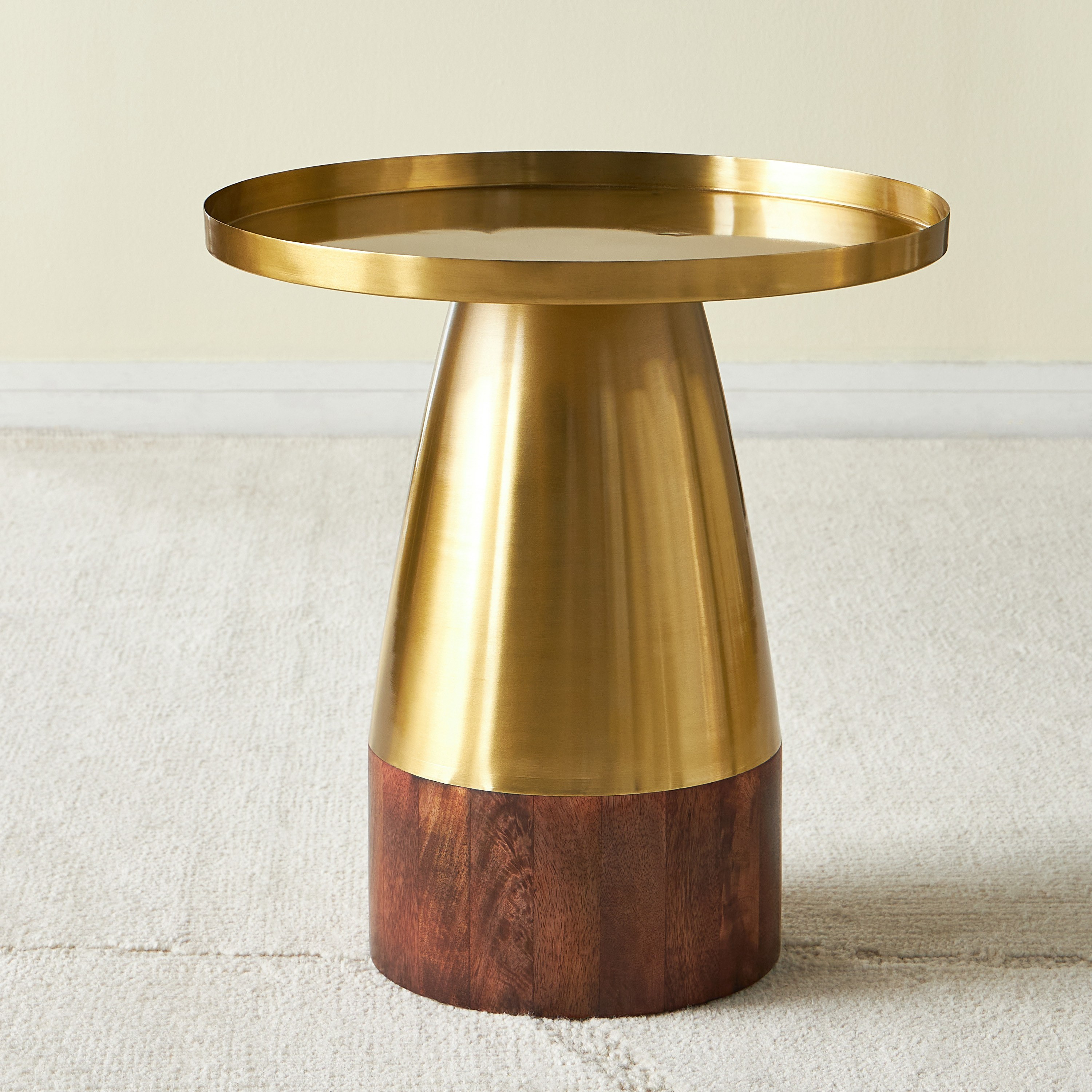 Topper Metal Top Side Table