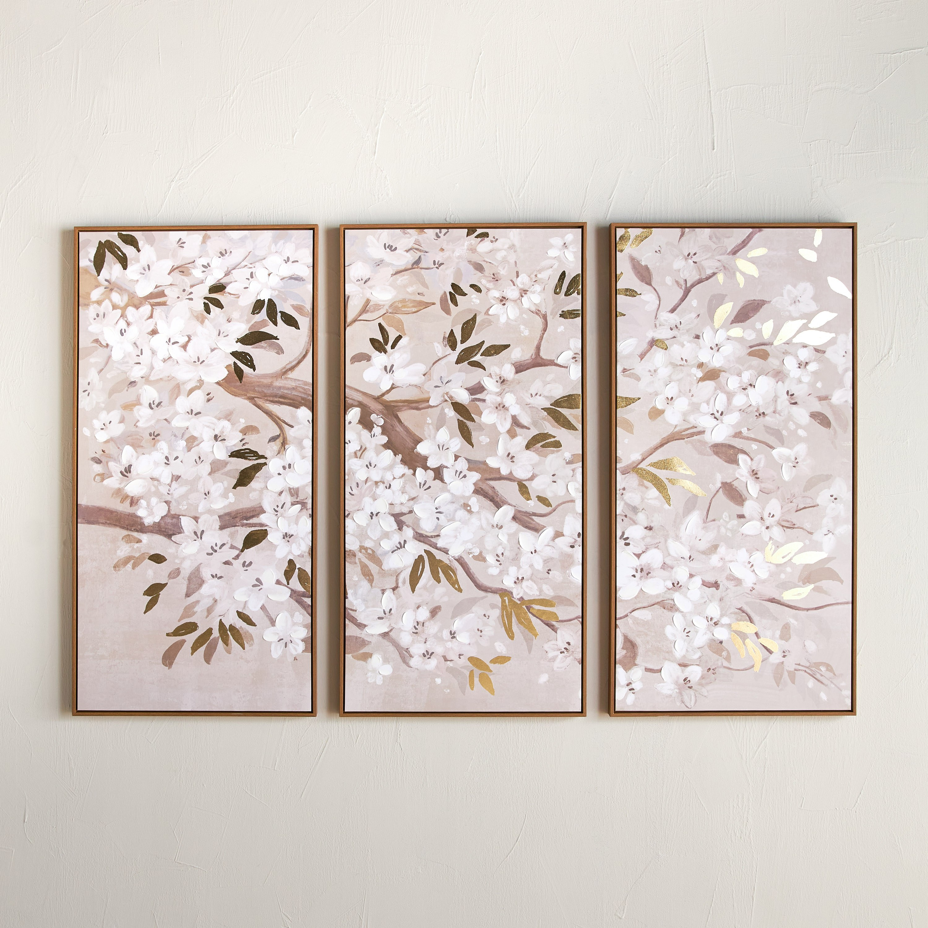 طقم زينة حائط كانفاس بإطار 3 قطع - ماريانا - 60x120 سم-household-walldecorandmirrors-wallart-image-1