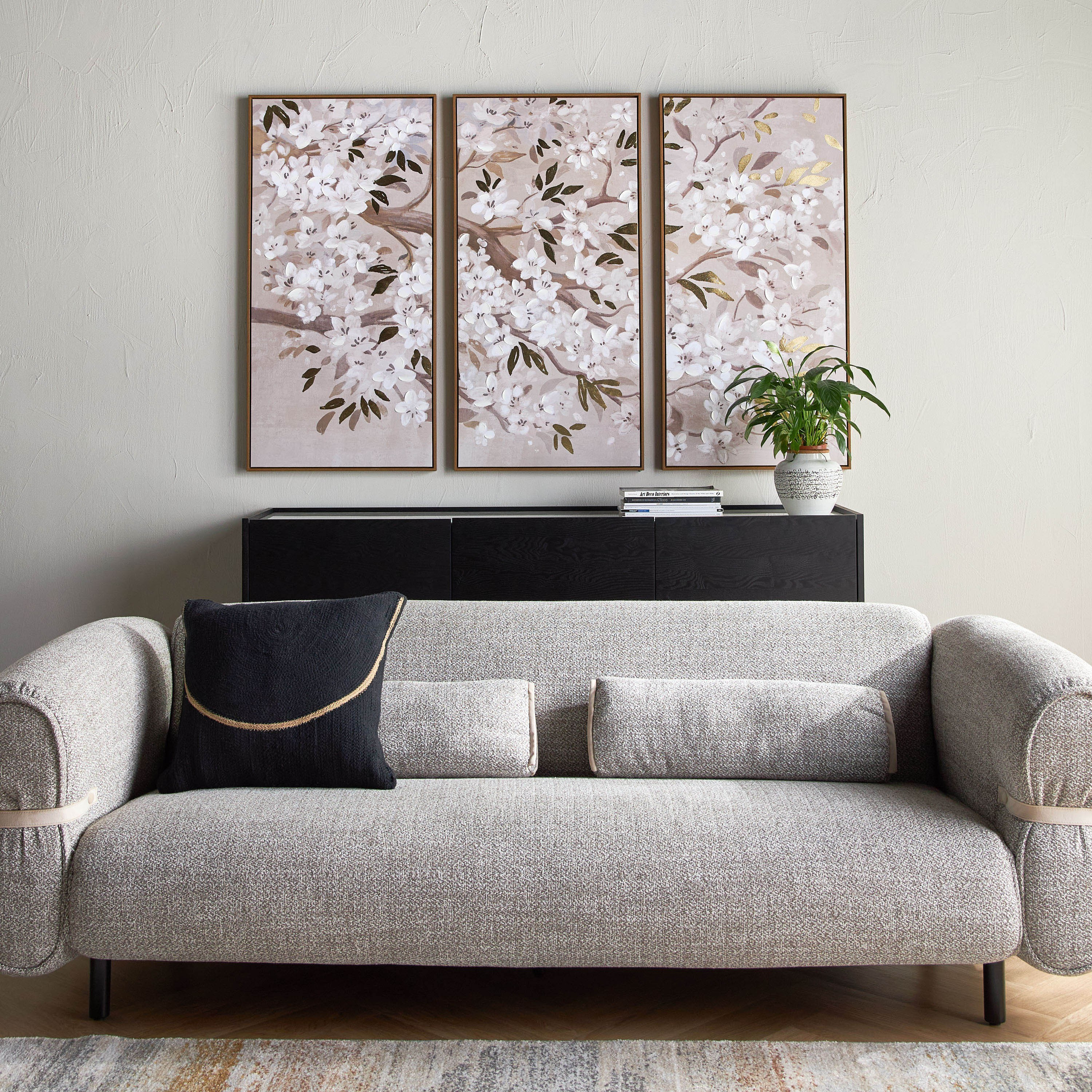 طقم زينة حائط كانفاس بإطار 3 قطع - ماريانا - 60x120 سم-household-walldecorandmirrors-wallart-image-5