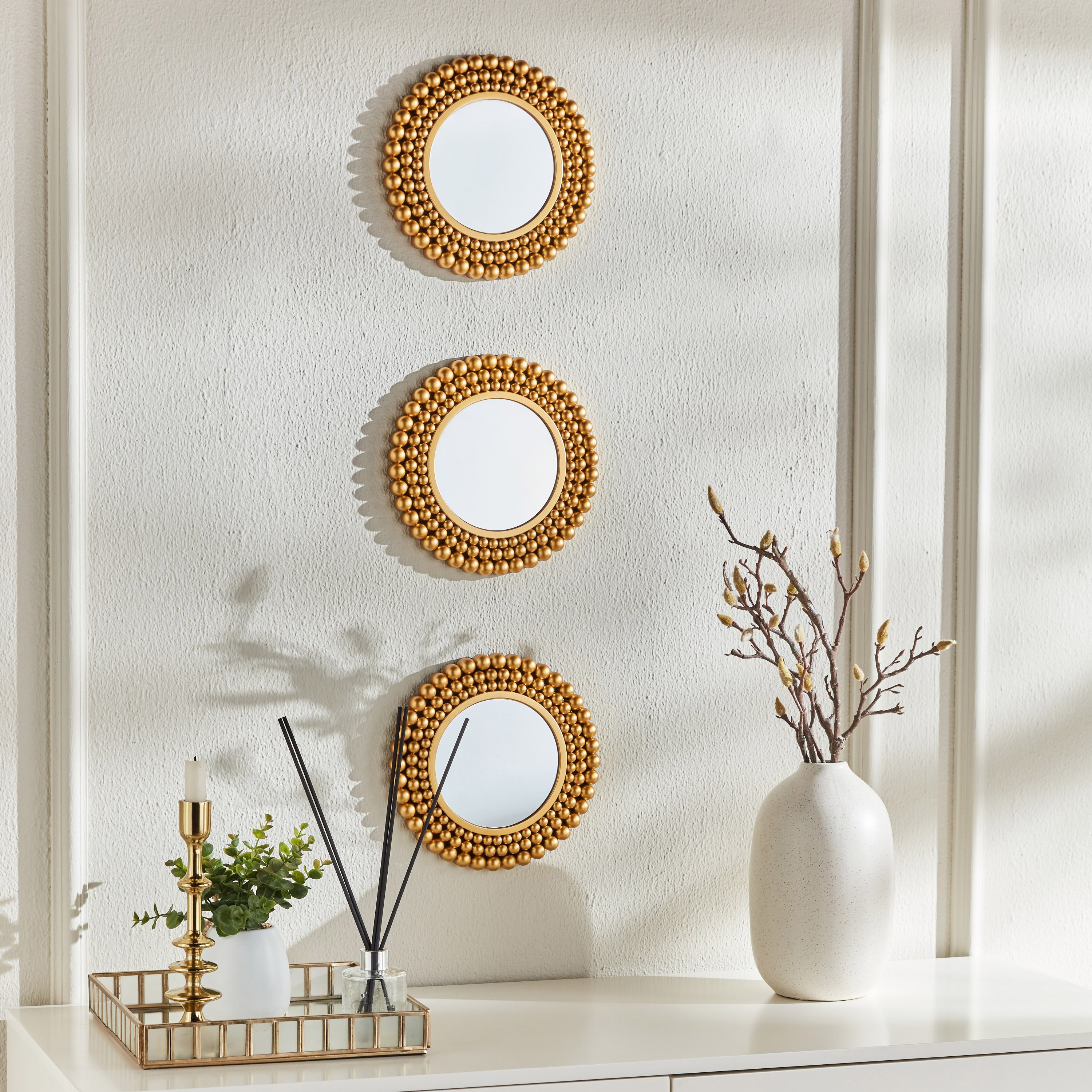 3 piece mirror wall decor set discount