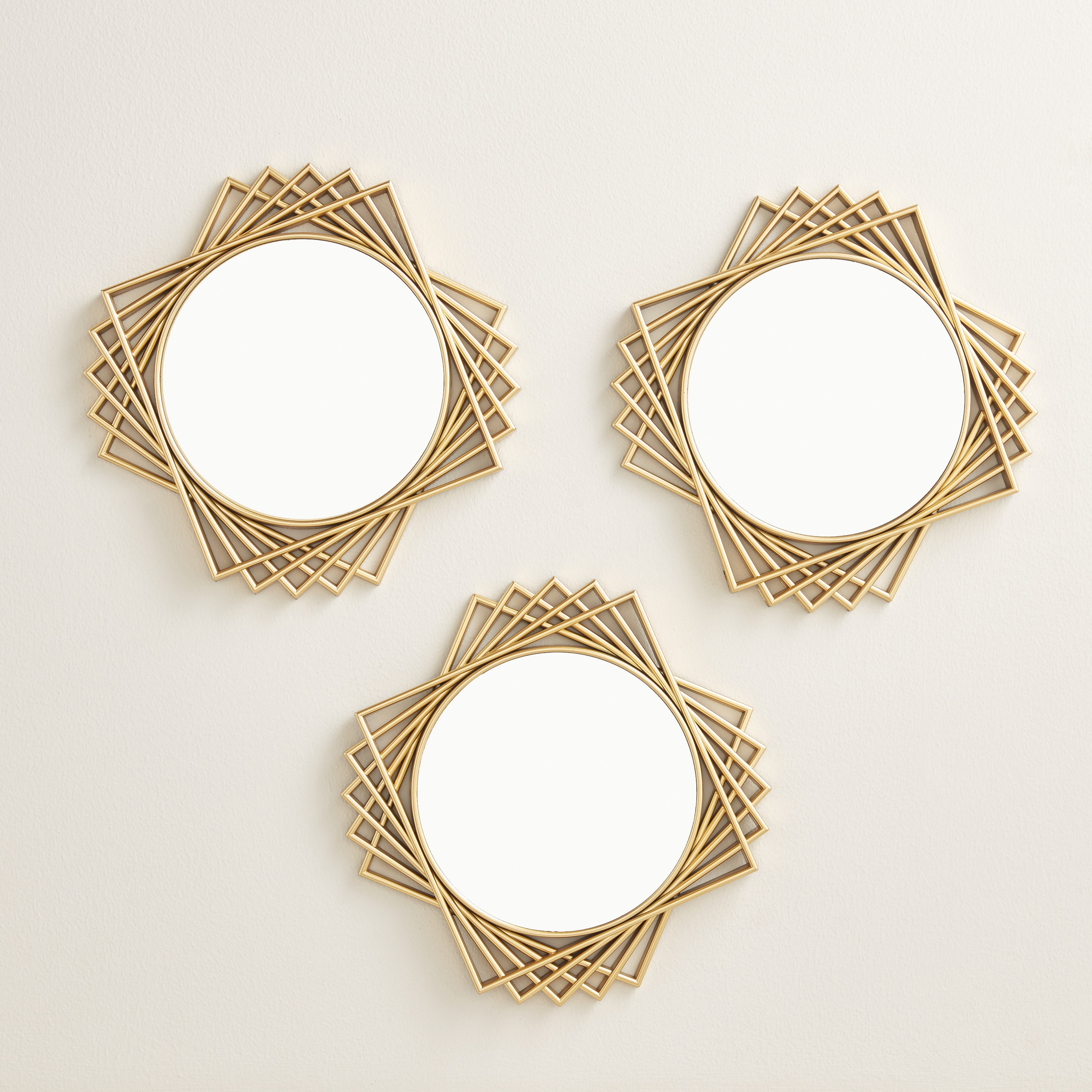 Xolani 3-Piece Mirrored Decorative Wall Accent Set - 25x25 cm-household-walldecorandmirrors-wallaccents-image-2