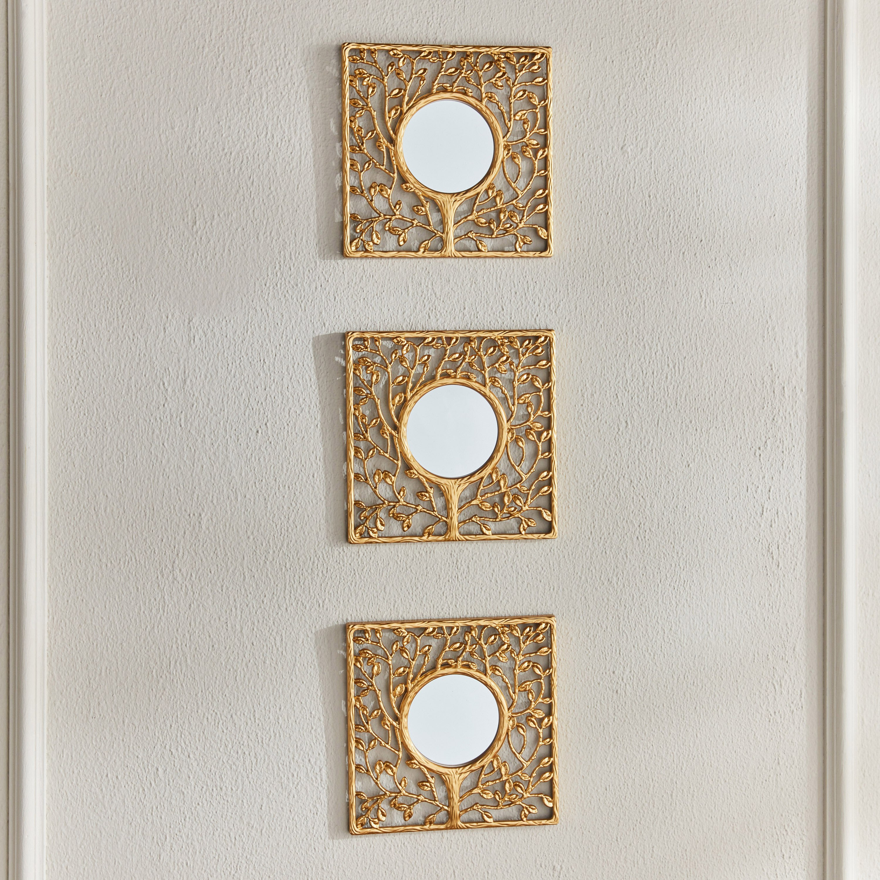 Tanisha 3-Piece Mirrored Decorative Wall Accent Set - 25x25 cm-household-walldecorandmirrors-wallaccents-image-2