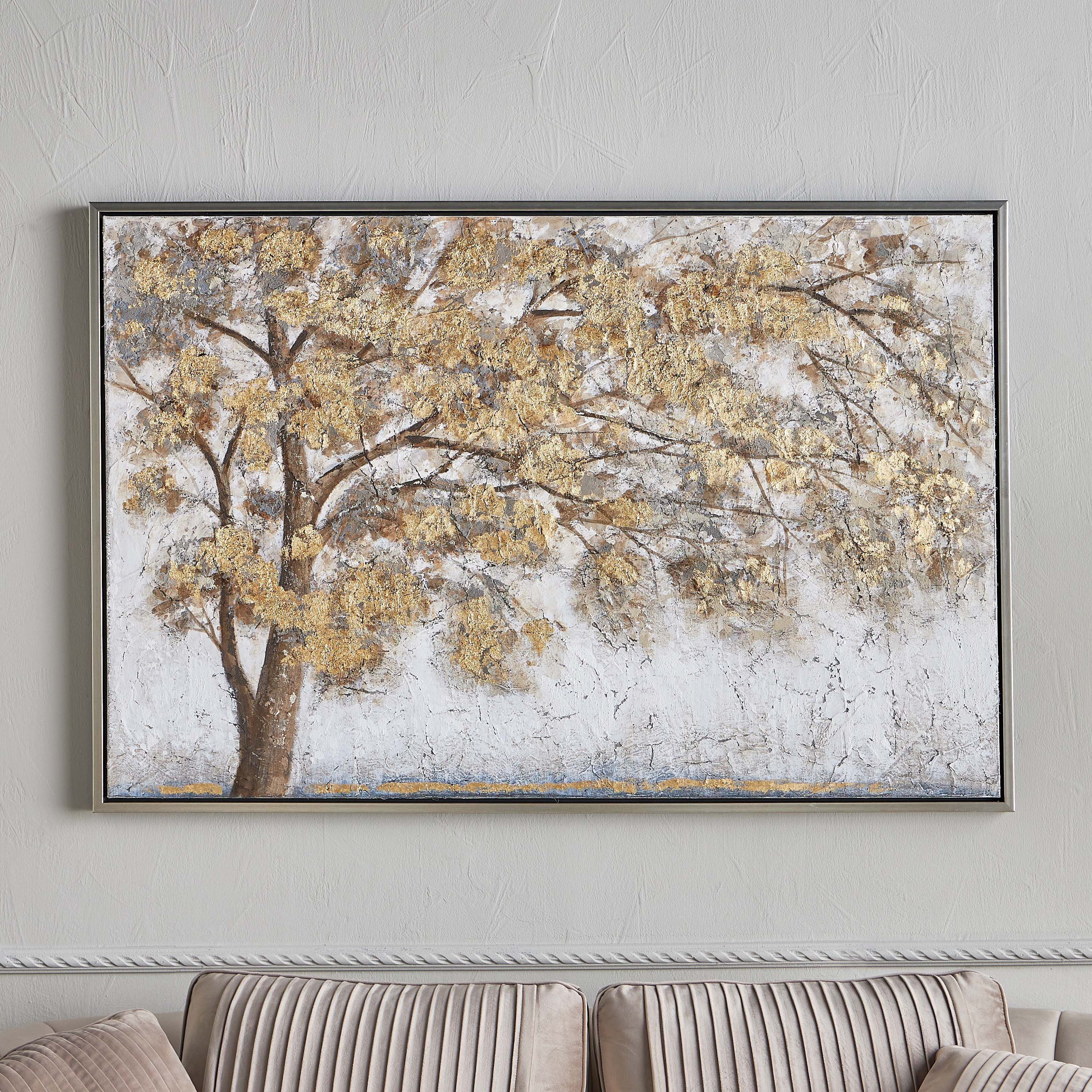 زينة حائط قماش مؤطرة ومرسومة يدويًا-household-walldecorandmirrors-wallart-image-1