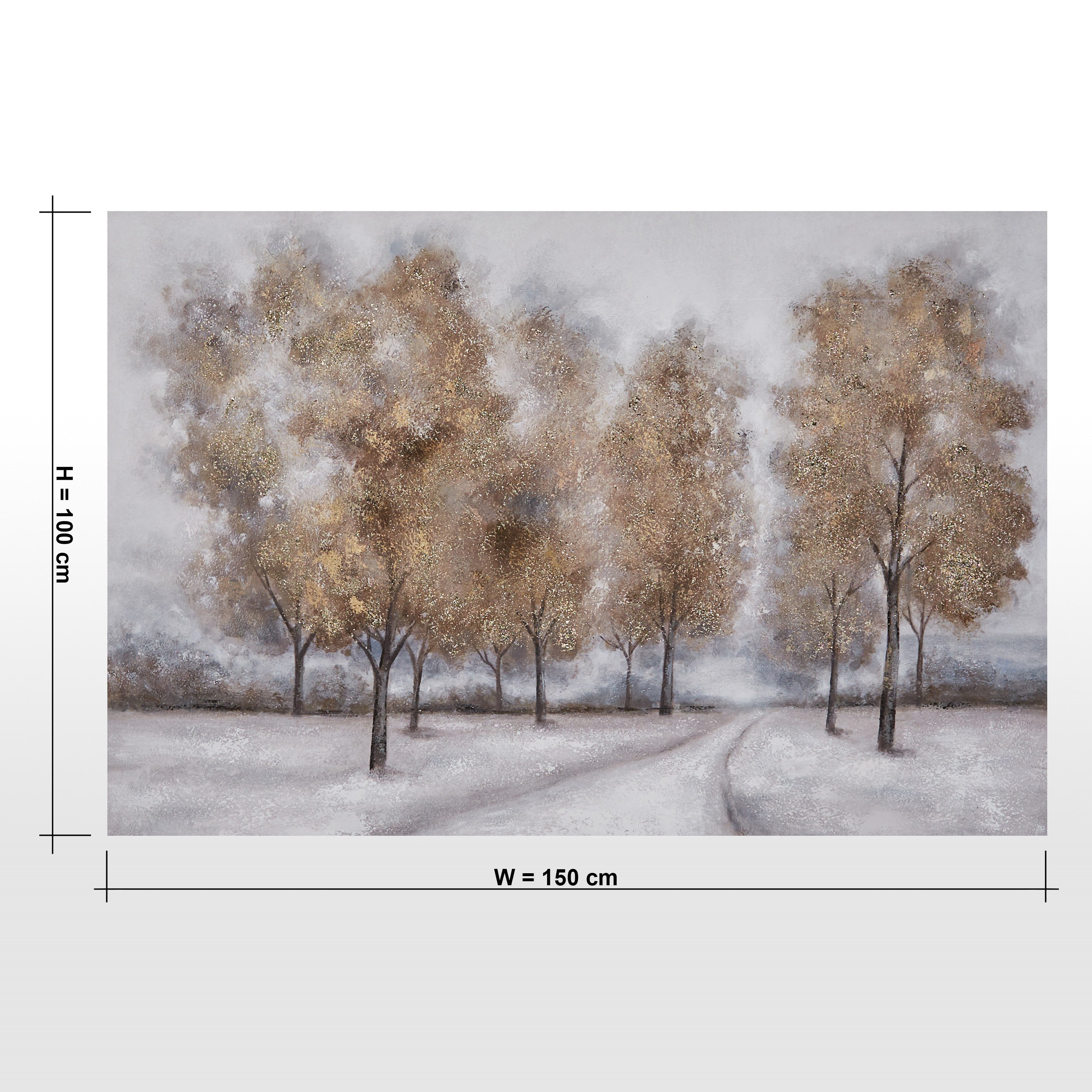 Voido Unframed Hand-Painted Canvas Wall Art - 150x100 cm-household-walldecorandmirrors-wallart-image-4