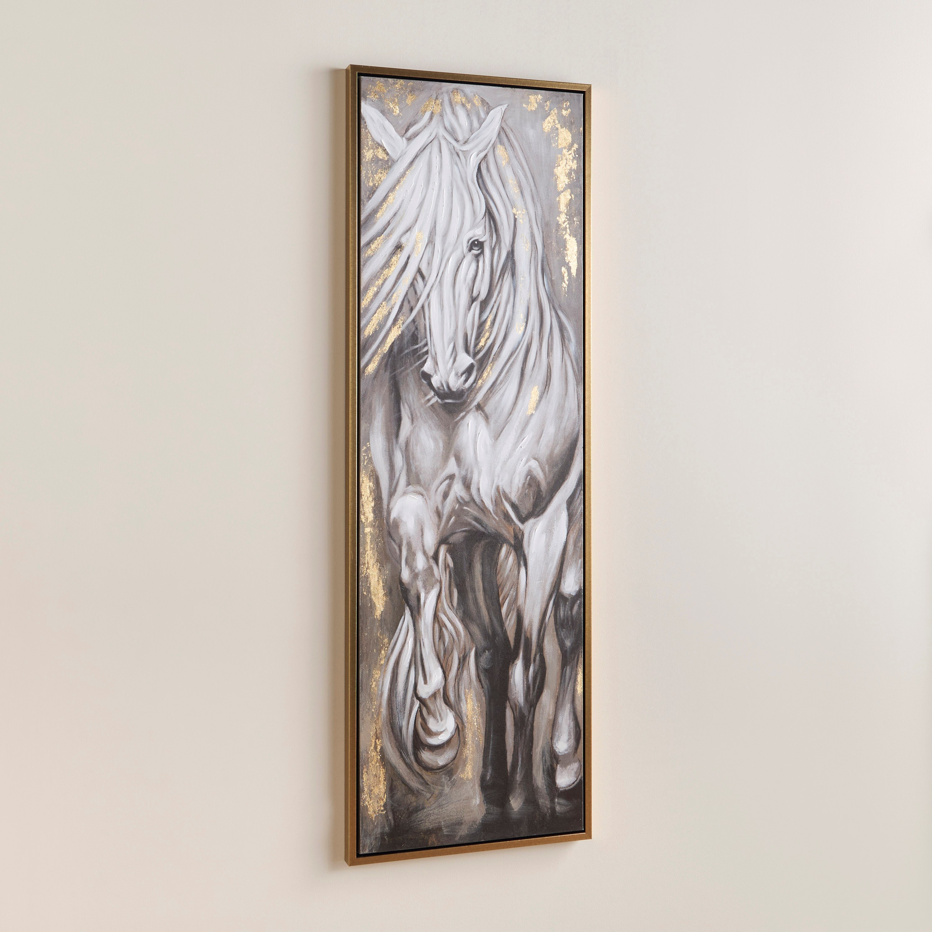 Agra Framed Hand-painted Canvas Wall Art - 60x180 cm-household-walldecorandmirrors-wallart-image-2