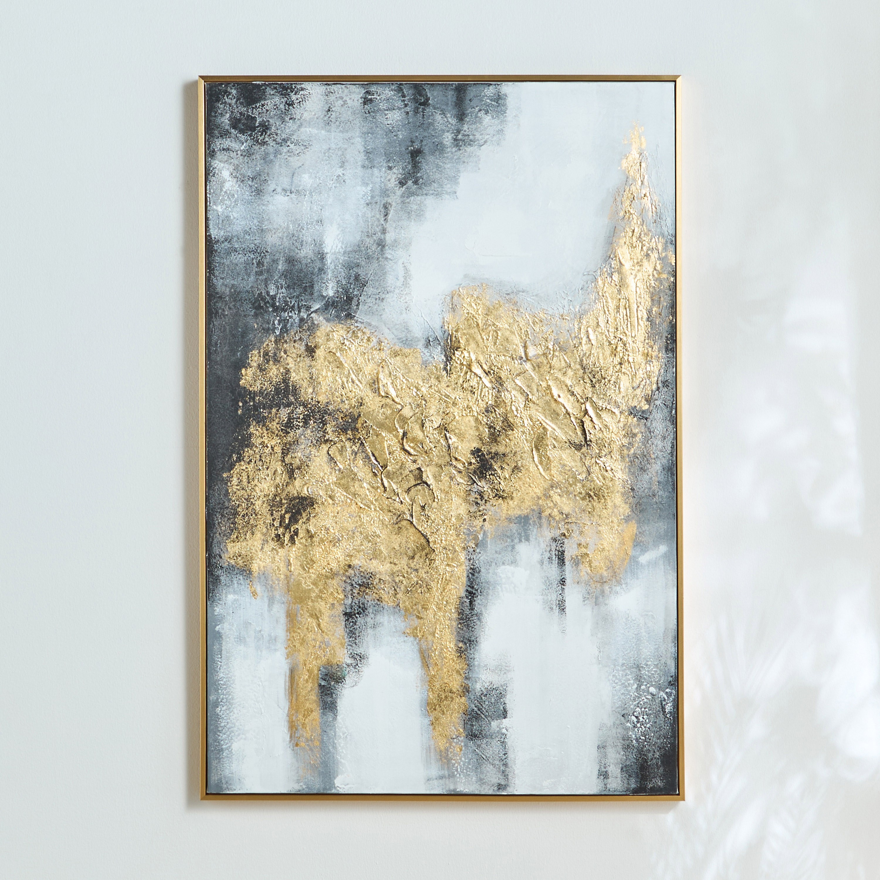 زينة حائط كانفاس مؤطرة مرسومة يدويًا - رانا - 80x120 سم-household-walldecorandmirrors-wallart-image-1