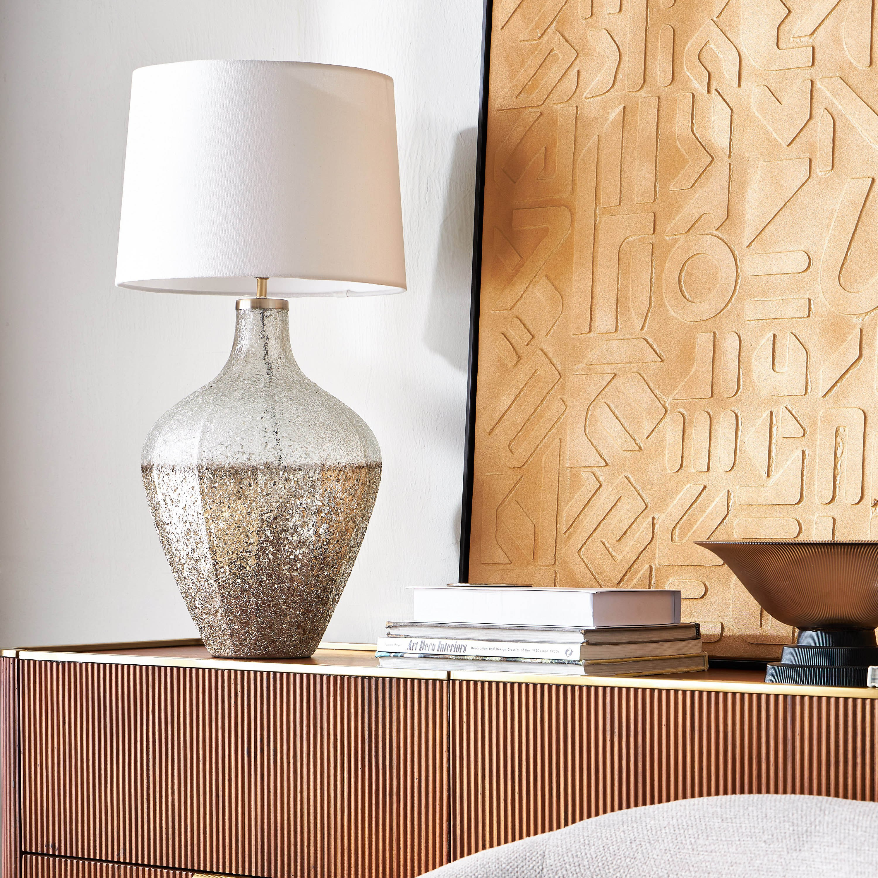 مصباح طاولة زجاج بتصميم فسيفساء - ميدون - 72 سم-household-lighting-tableanddesklamps-image-5