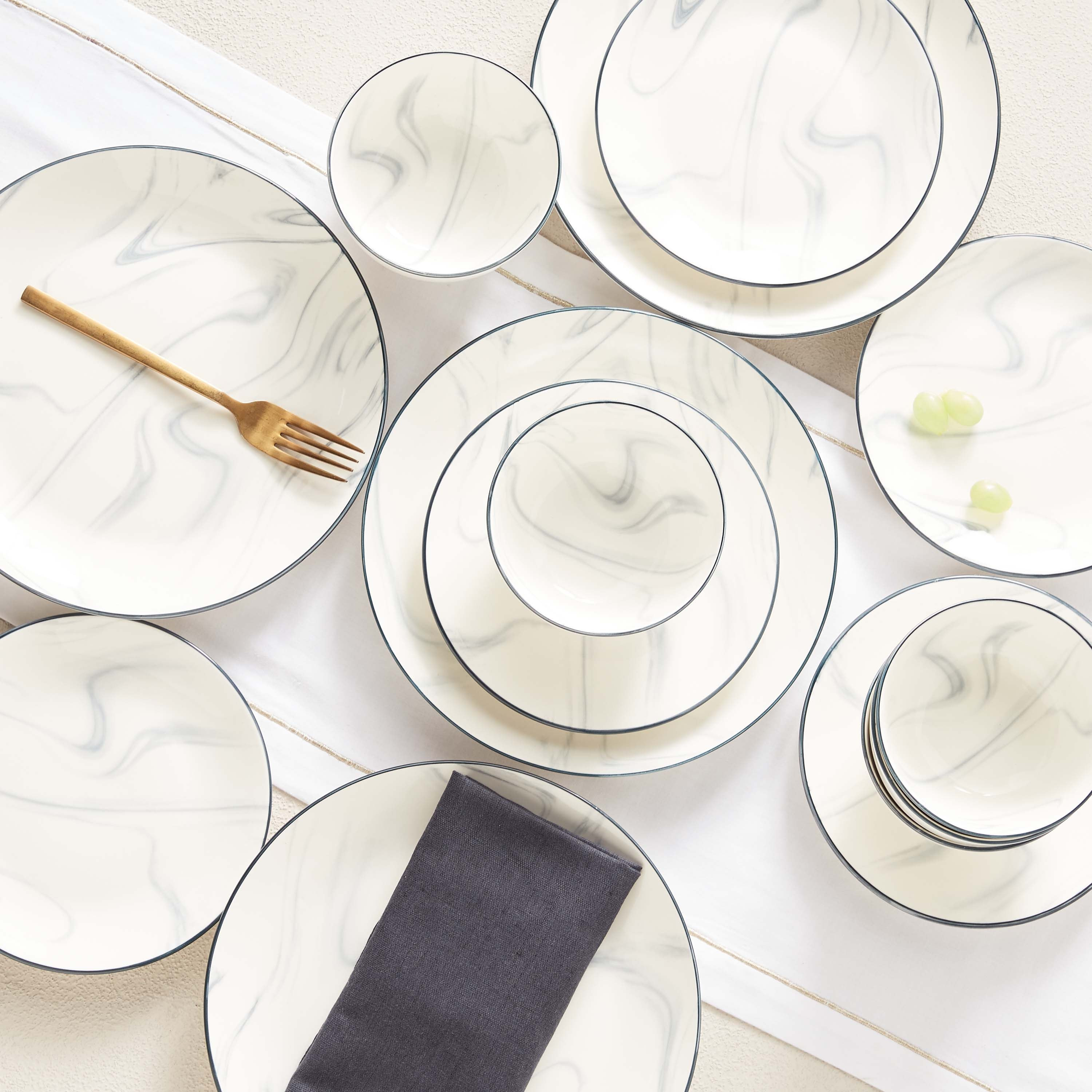 Mermer 18-Piece New Bone China Dinner Set - Serves 6-household-dining-dinnerware-dinnersets-image-1