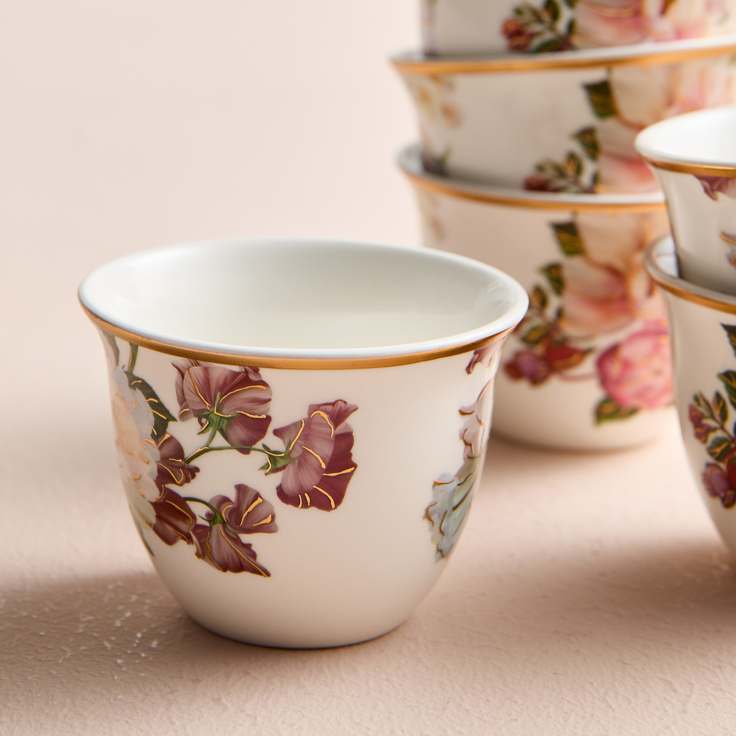 Eden 6-Piece Porcelain Qahwa Set - 60 ml, Serves 6-household-dining-teaandcoffee-teaandcoffeesets-image-2