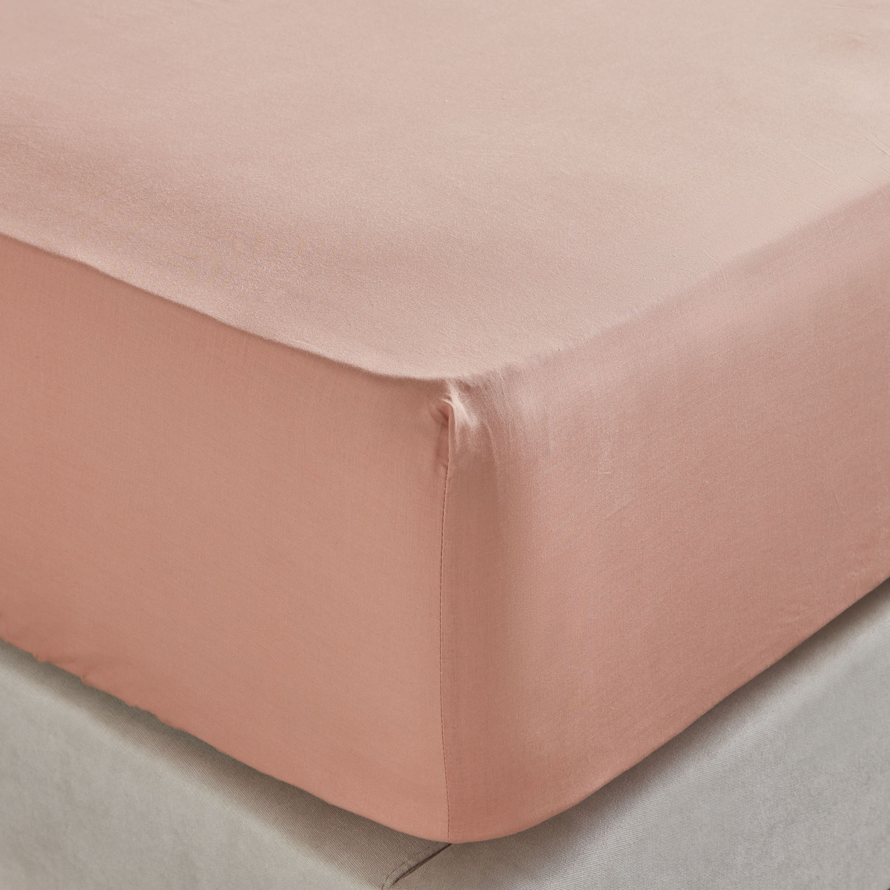 Essence Cotton Percale 144 Thread Count Full Fitted Sheet - 120x200 cm-household-bedding-sheetsandpillowcases-fittedsheets-image-1