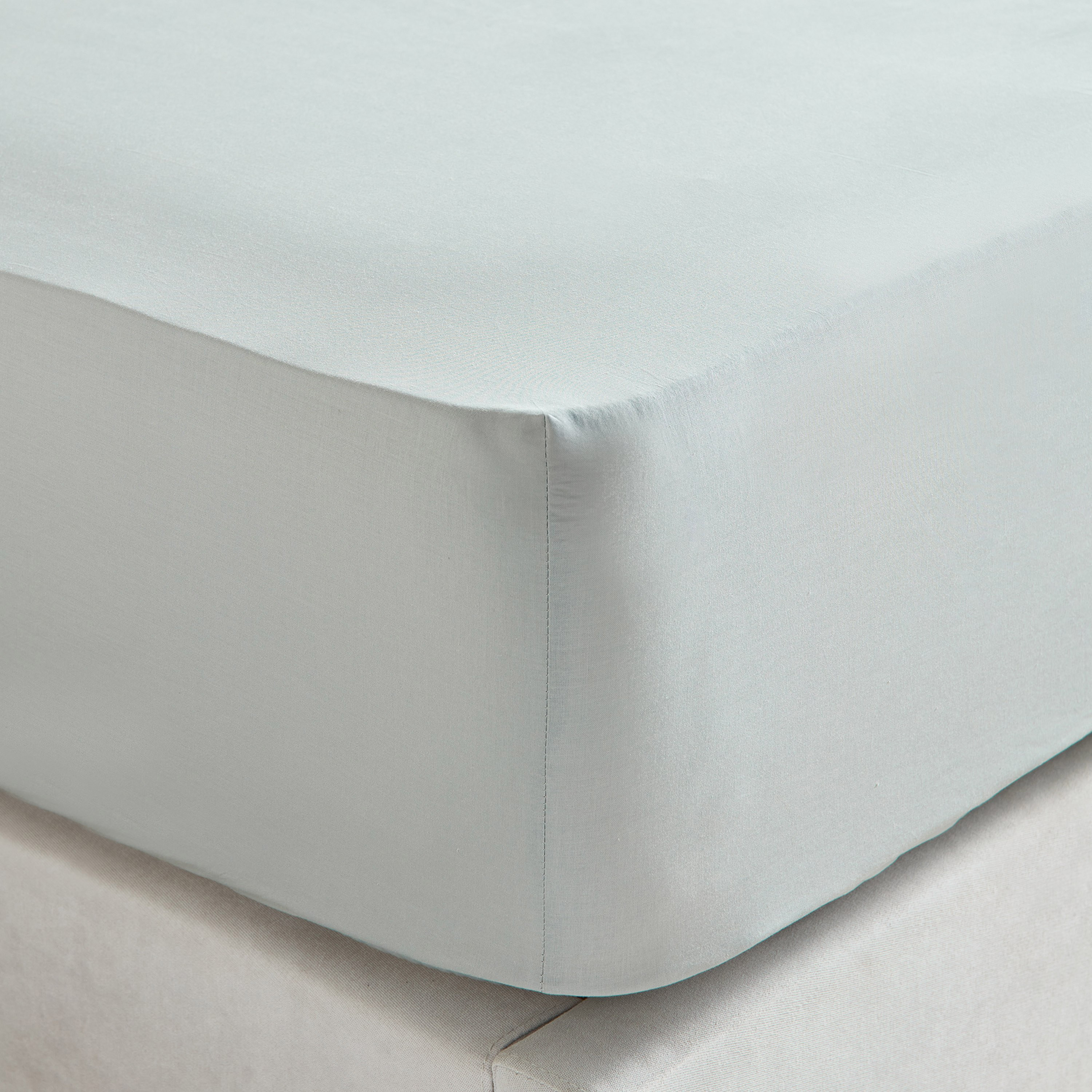 Essence Cotton Percale 144 Thread Count Full Fitted Sheet - 120x200 cm-household-bedding-sheetsandpillowcases-fittedsheets-image-1