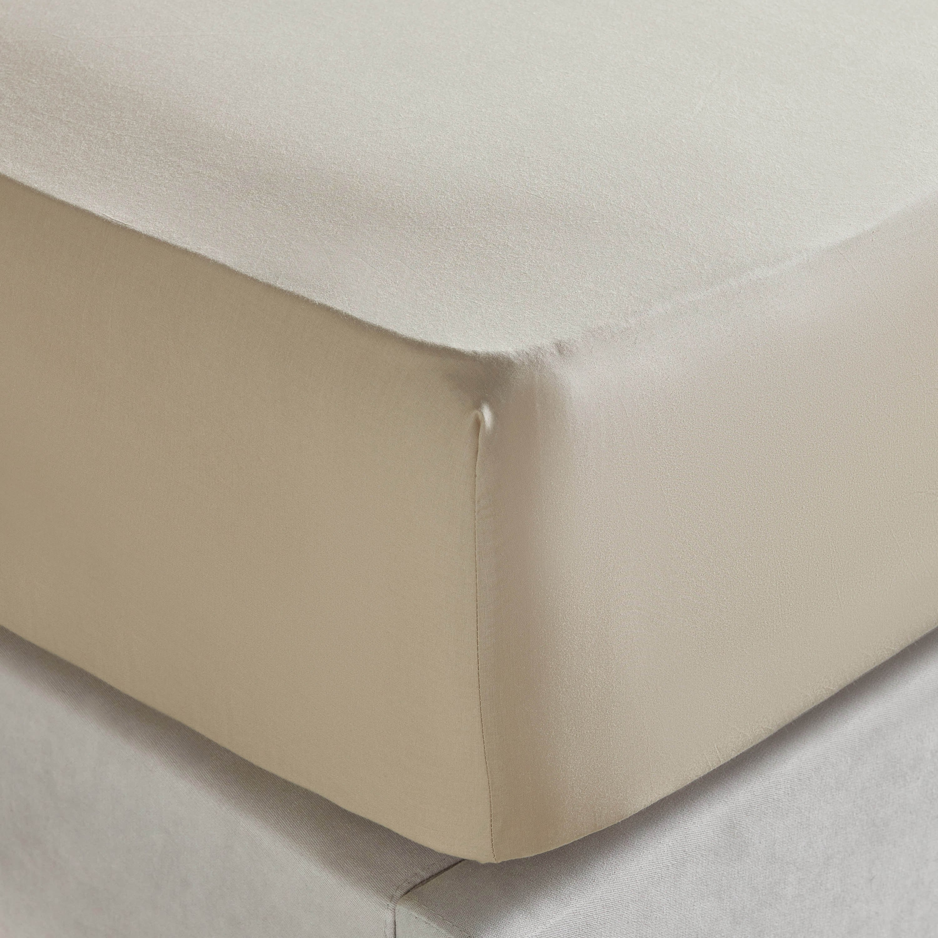 Essence Cotton Percale 144 Thread Count King Fitted Sheet - 180x205 cm-household-bedding-sheetsandpillowcases-fittedsheets-image-1