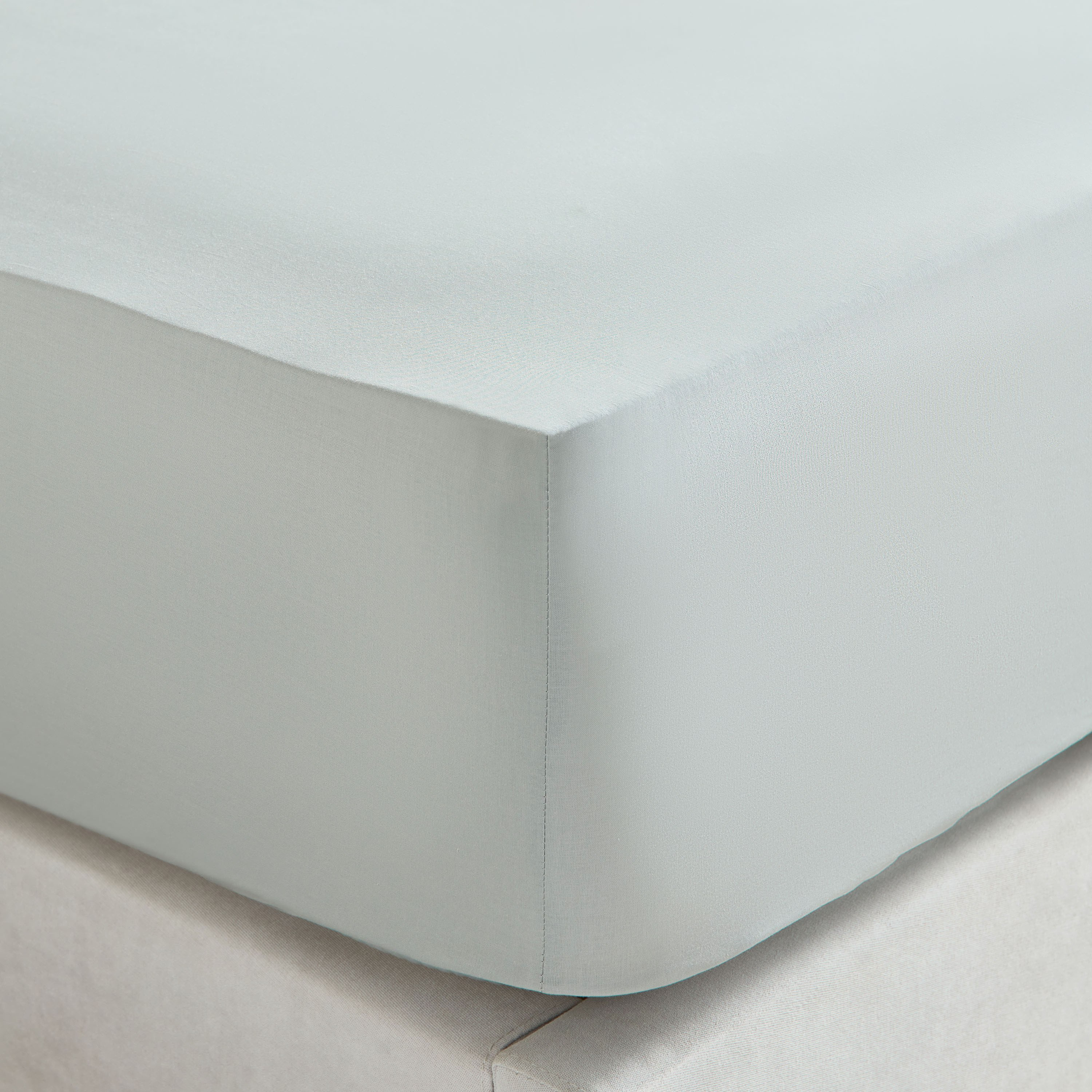 Essence Cotton Percale 144 Thread Count King Fitted Sheet - 180x205 cm-household-bedding-sheetsandpillowcases-fittedsheets-image-1