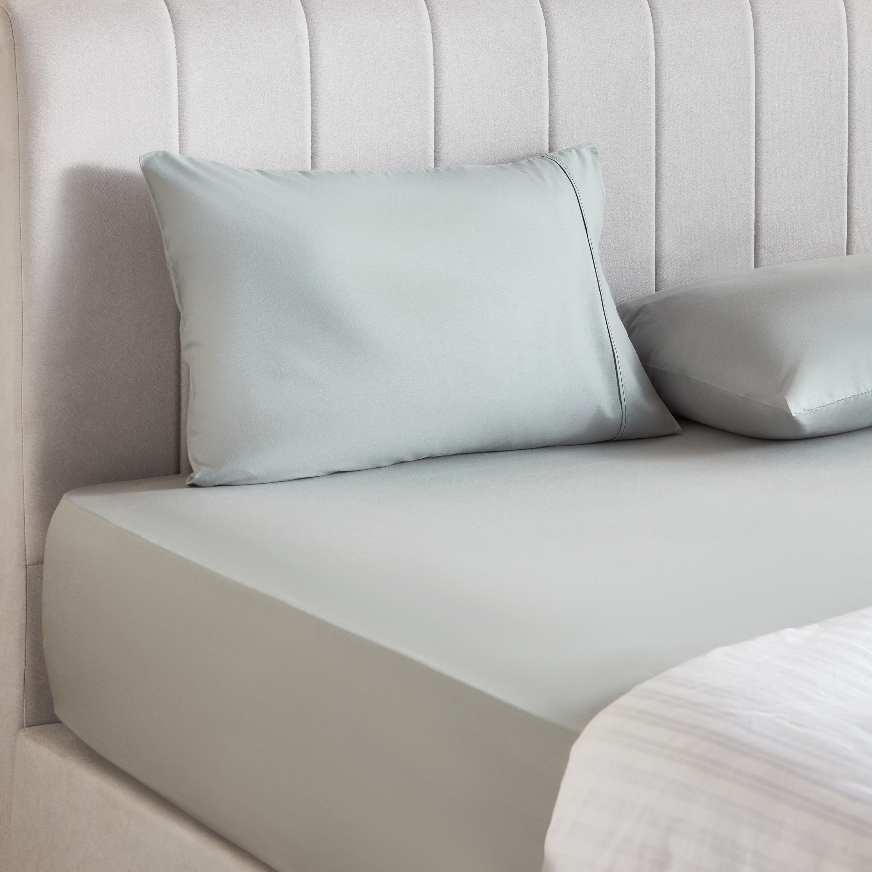 Essence Cotton Percale 144 Thread Count King Fitted Sheet - 180x205 cm-household-bedding-sheetsandpillowcases-fittedsheets-image-3