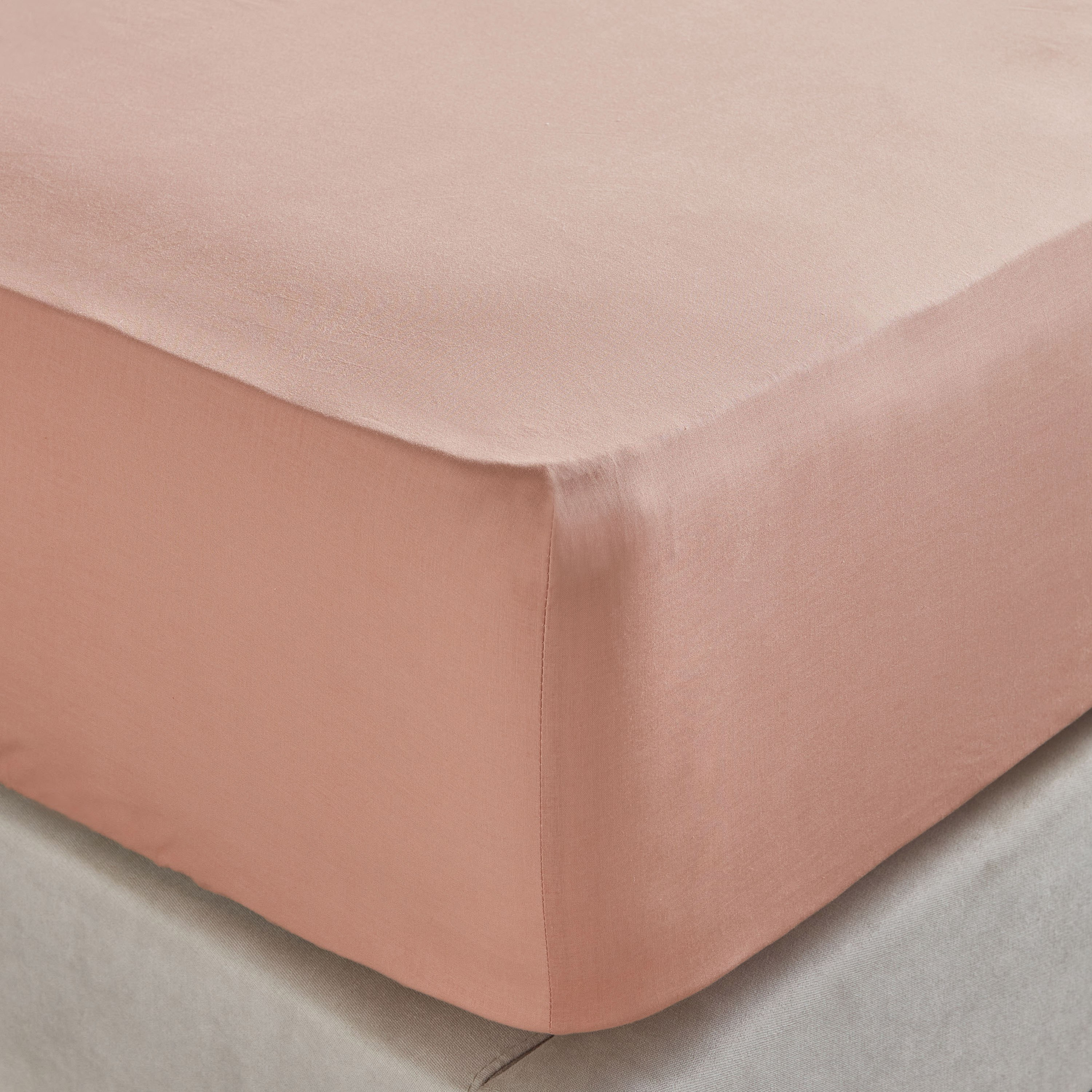 Essence Cotton Percale 144 Thread Count Super King Fitted Sheet - 200x205 cm-household-bedding-sheetsandpillowcases-fittedsheets-image-1
