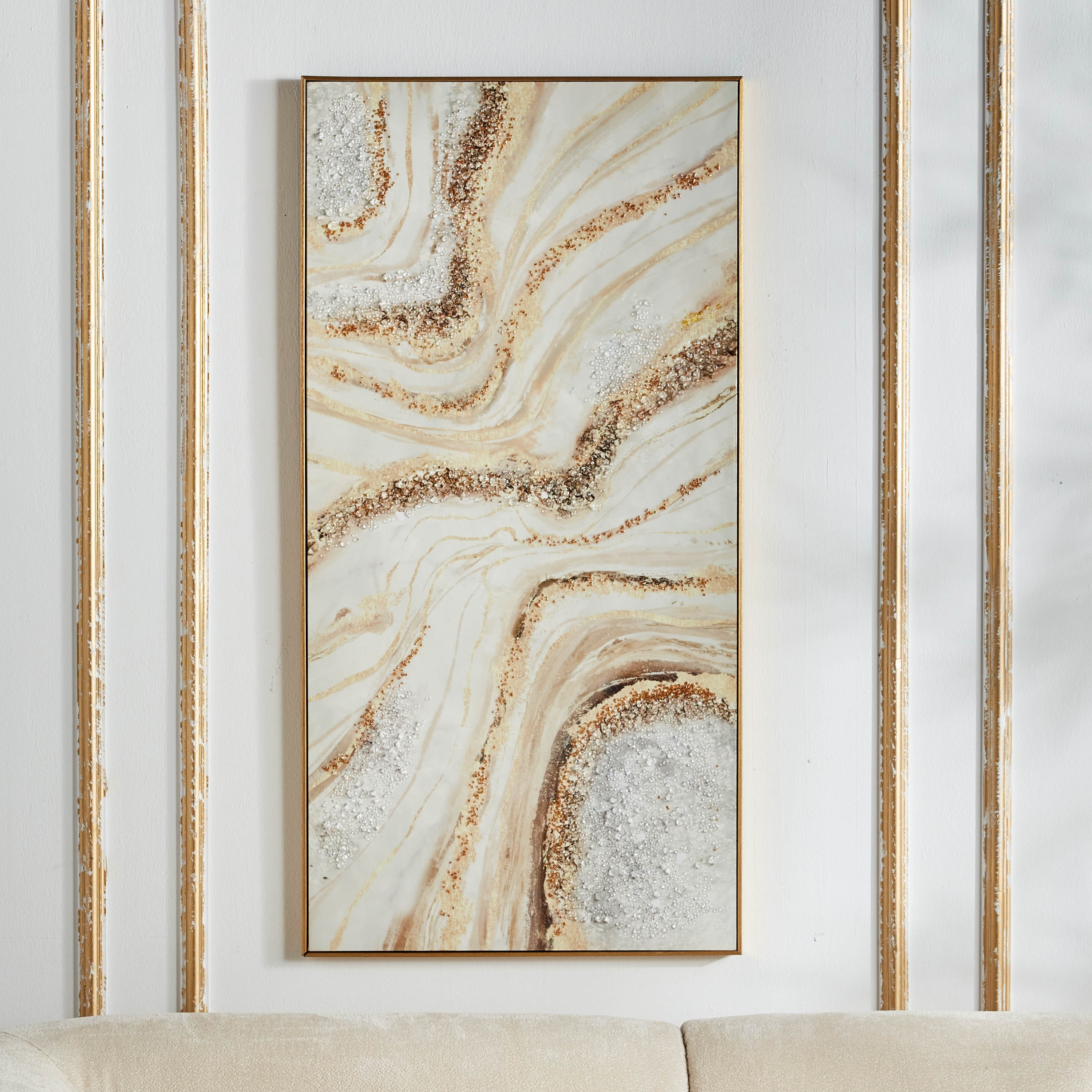 Eleni Jewelled Framed Wall Art - 60x120 cm