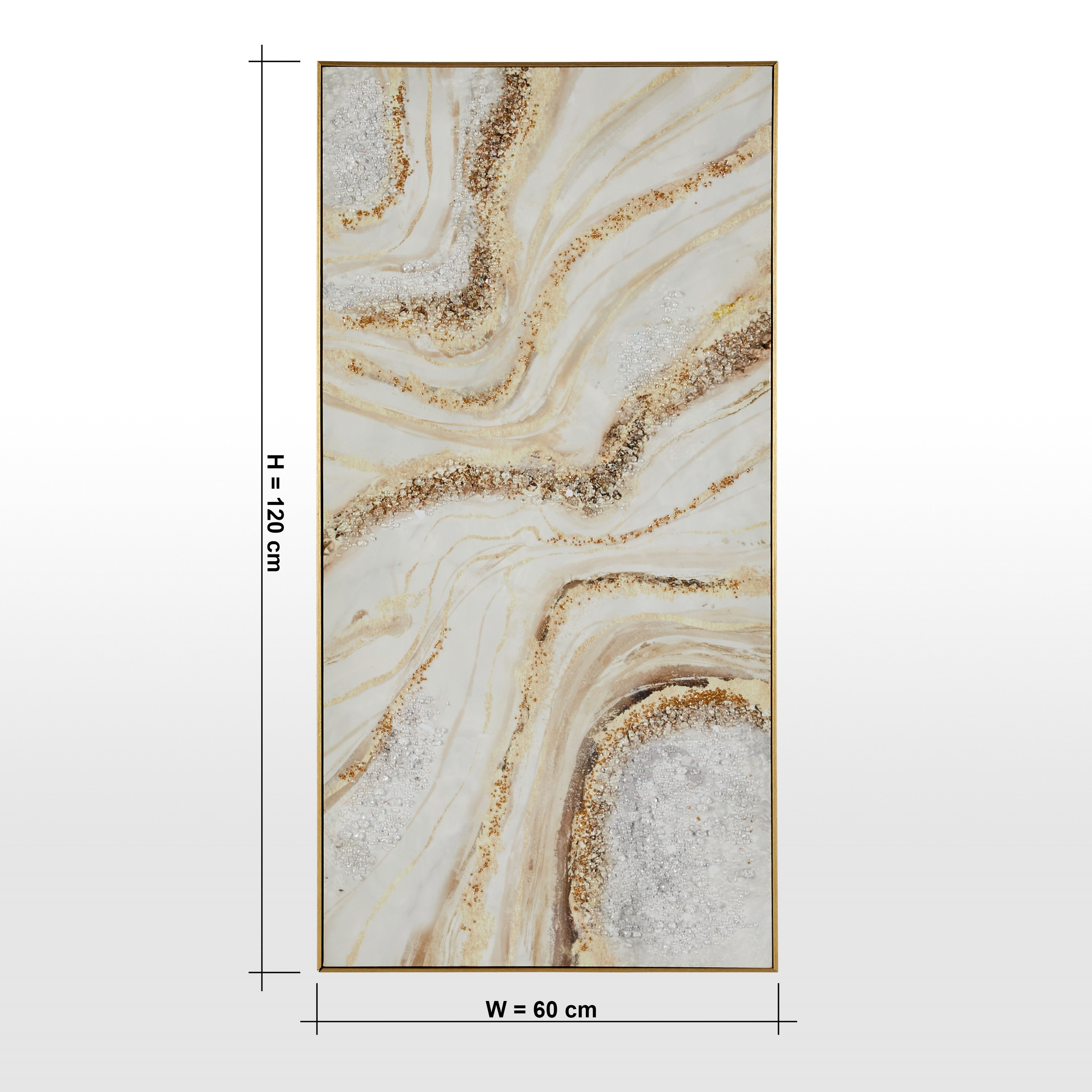Eleni Jewelled Framed Wall Art - 60x120 cm-household-walldecorandmirrors-wallart-image-5