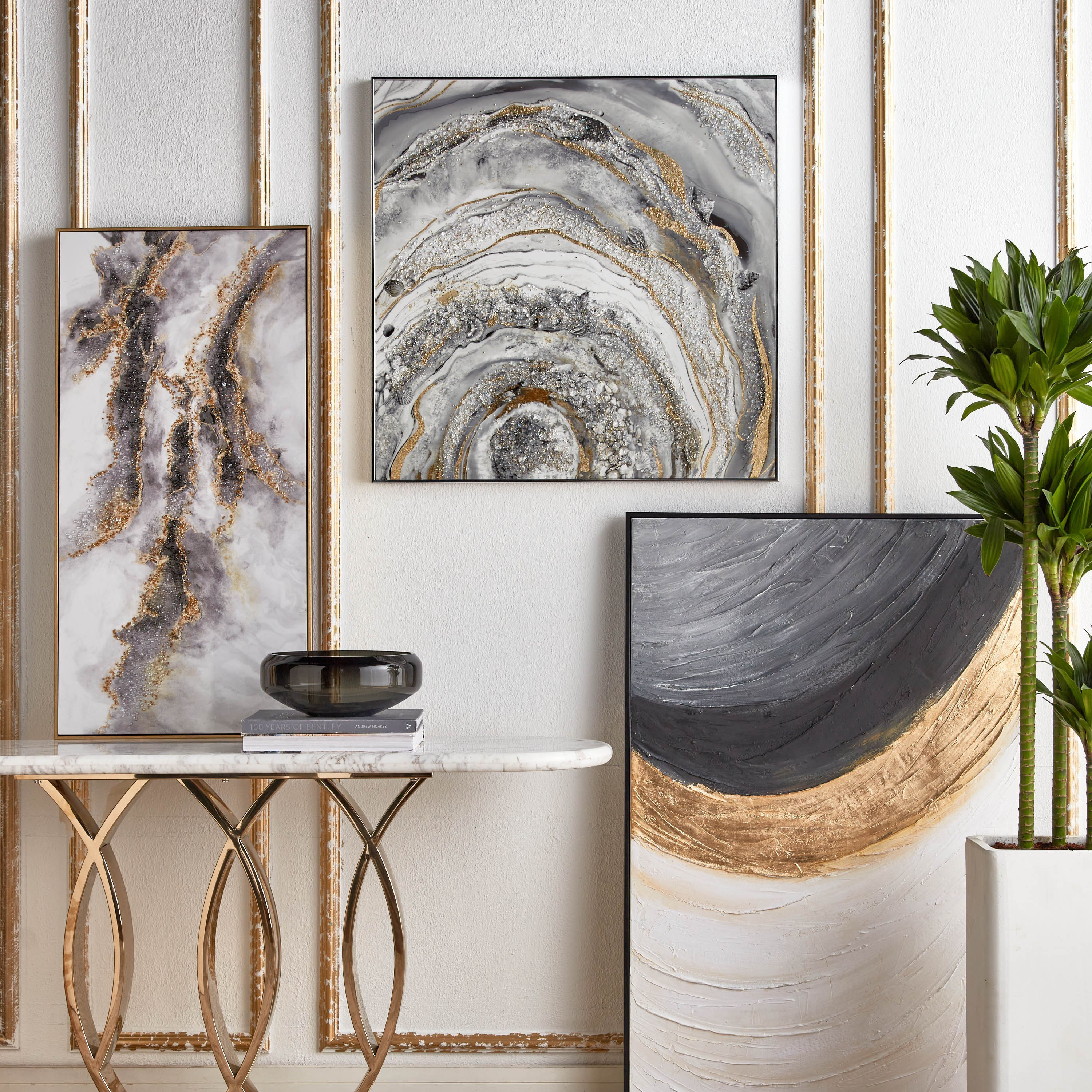 Hana Jewelled Framed Wall Art - 80x80 cm-household-walldecorandmirrors-wallart-image-4