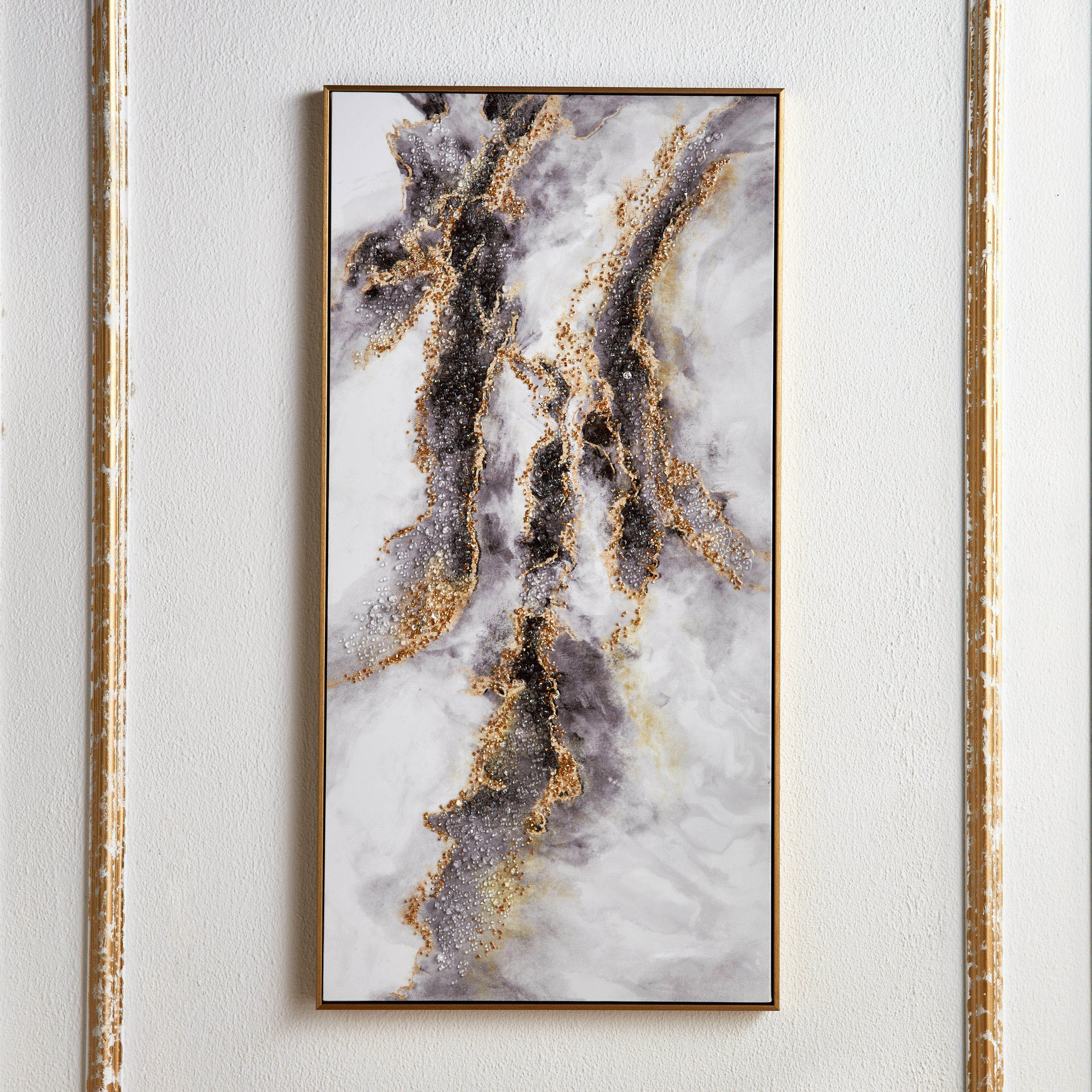 Eliska Jewelled Framed Canvas Wall Art - 100x50 cm-household-walldecorandmirrors-wallart-image-1