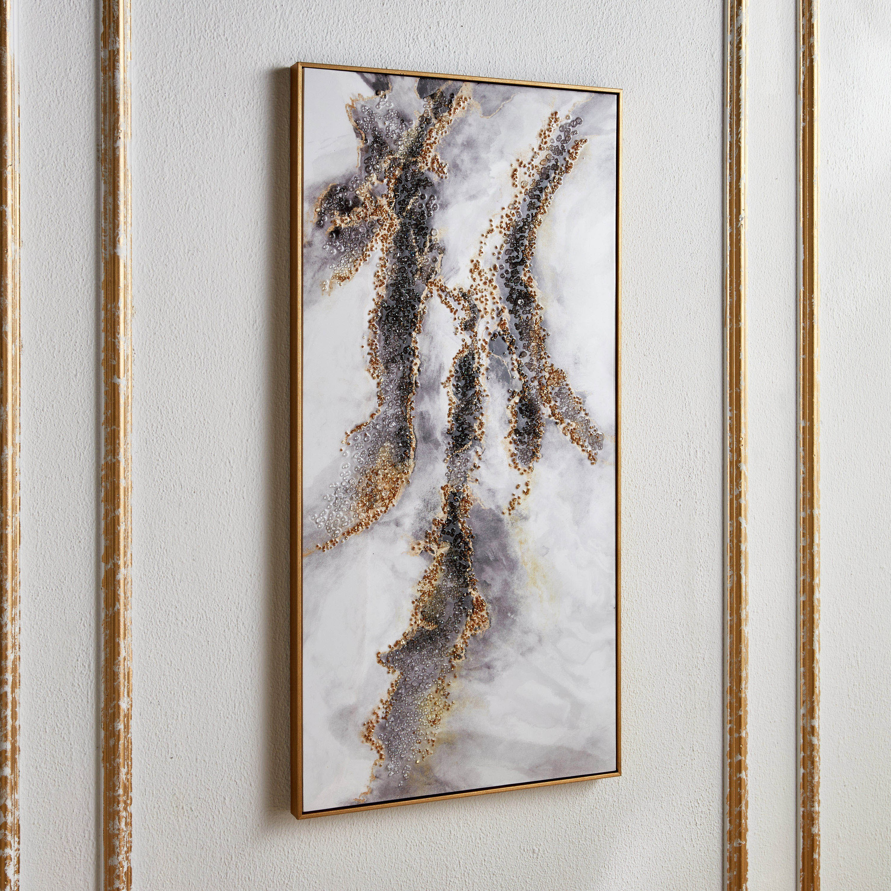 Eliska Jewelled Framed Canvas Wall Art - 100x50 cm-household-walldecorandmirrors-wallart-image-2