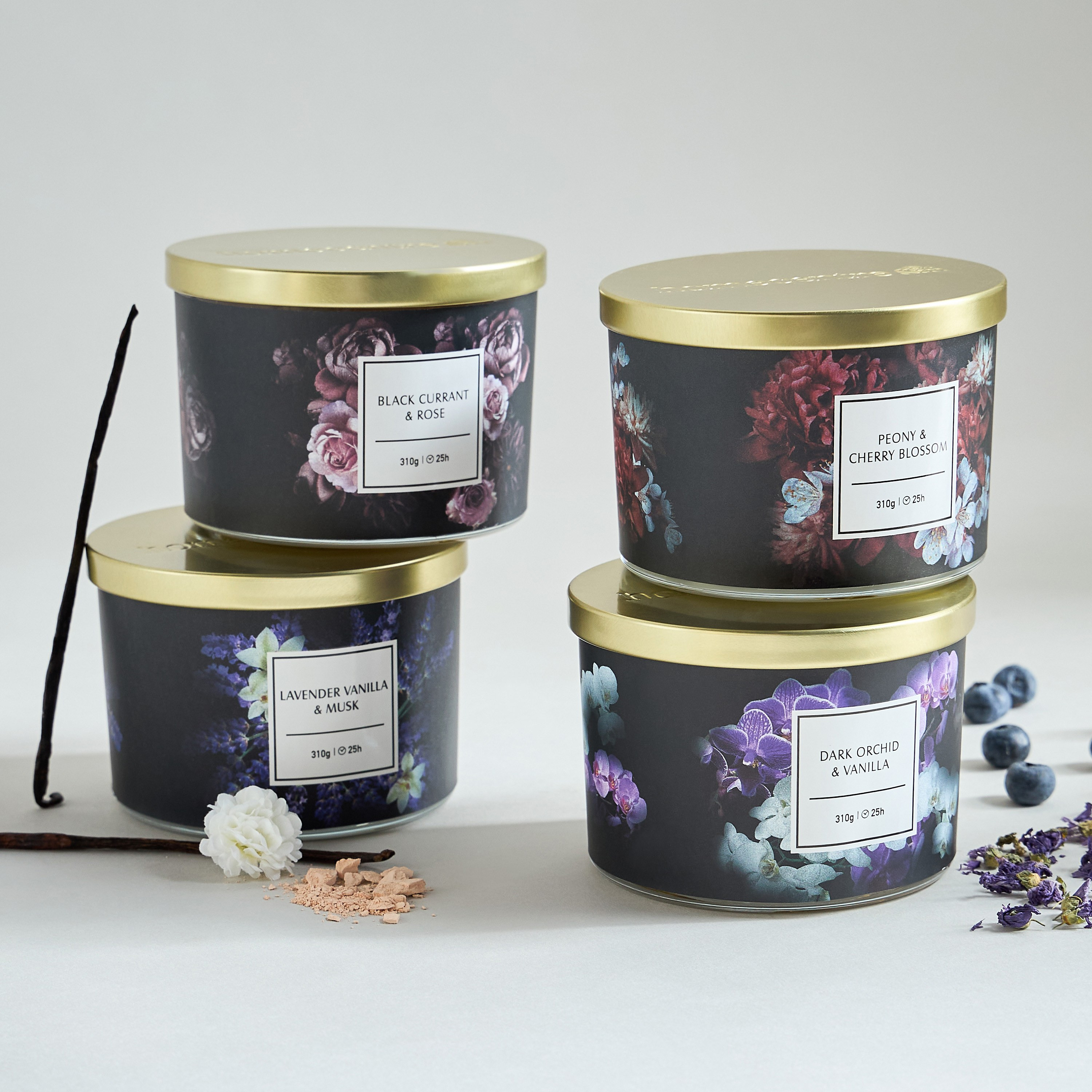 Ambience Midnight Garden Lavender Vanilla and Musk Scented Jar Candle - 25 h-household-homefragrance-candles-image-3