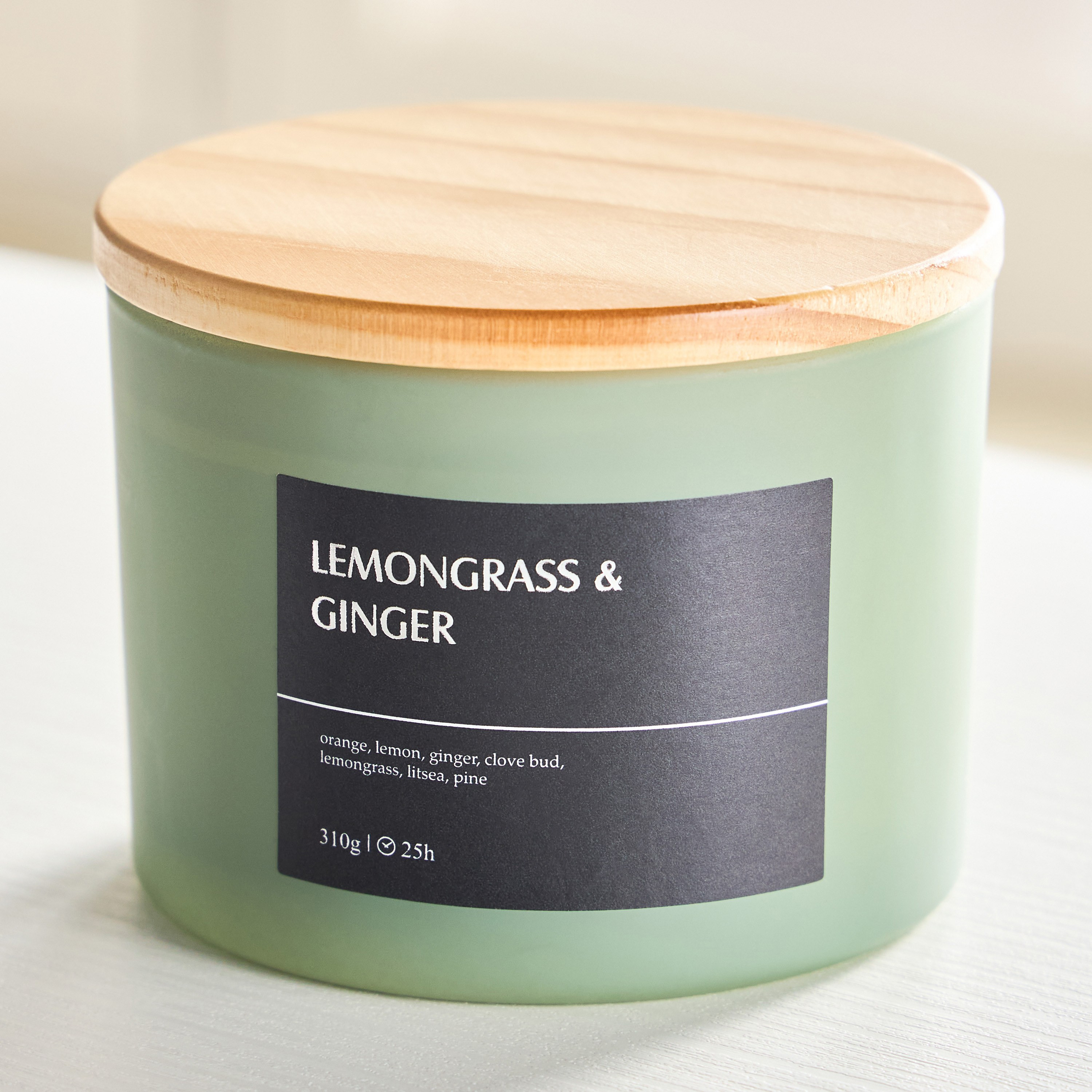 Ambience Core Lemongrass and Ginger Scented Jar Candle - 25 h-household-homefragrance-candles-image-1