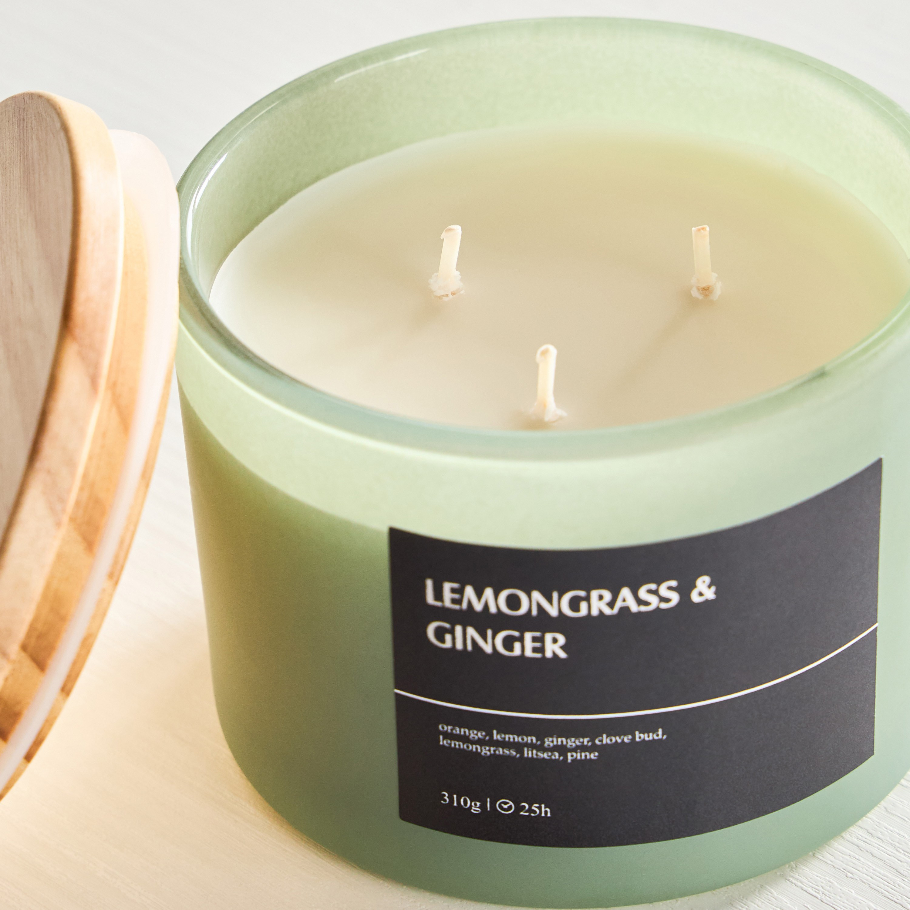 Ambience Core Lemongrass and Ginger Scented Jar Candle - 25 h-household-homefragrance-candles-image-2