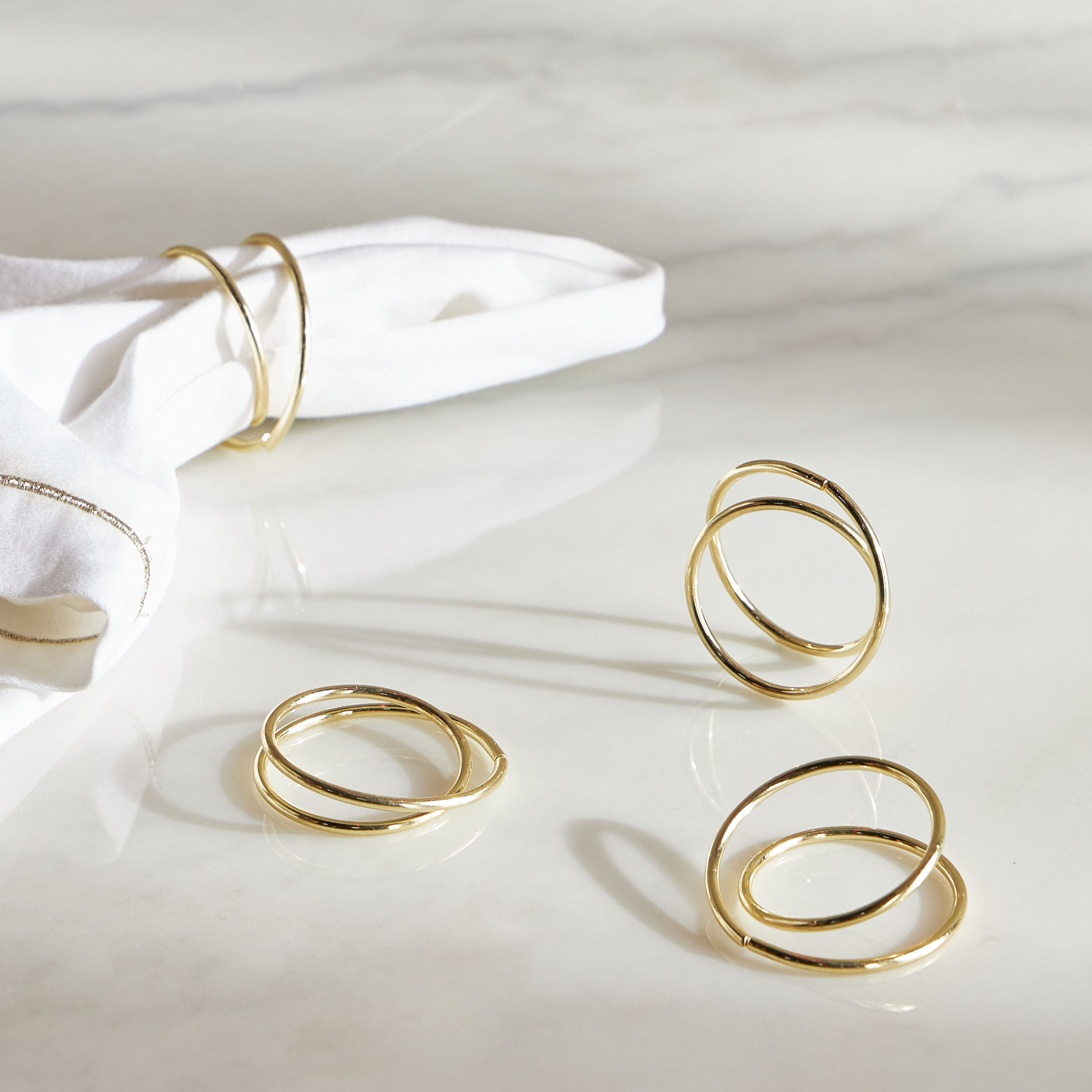 Noura Twirly 4-Piece Napkin Rings Set-household-dining-tablelinen-napkinsandaccessories-image-1