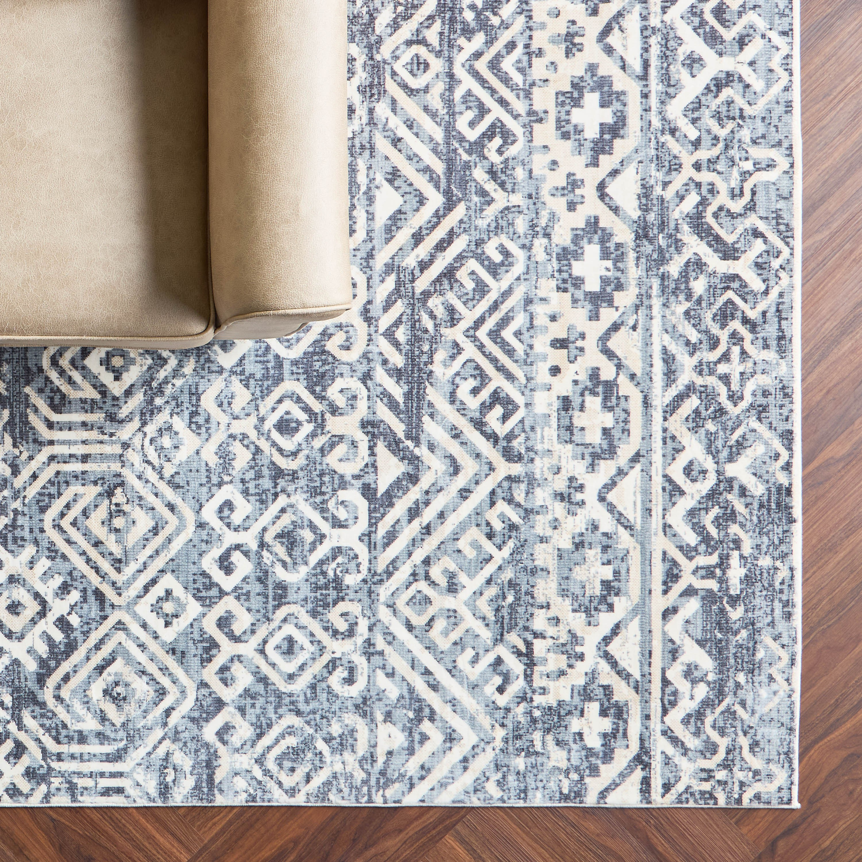 フランフラン:新品　Milly Rug グレー 190x190 cm ミーティス ラグ M ライトグレー 2000×1400 | Francfranc