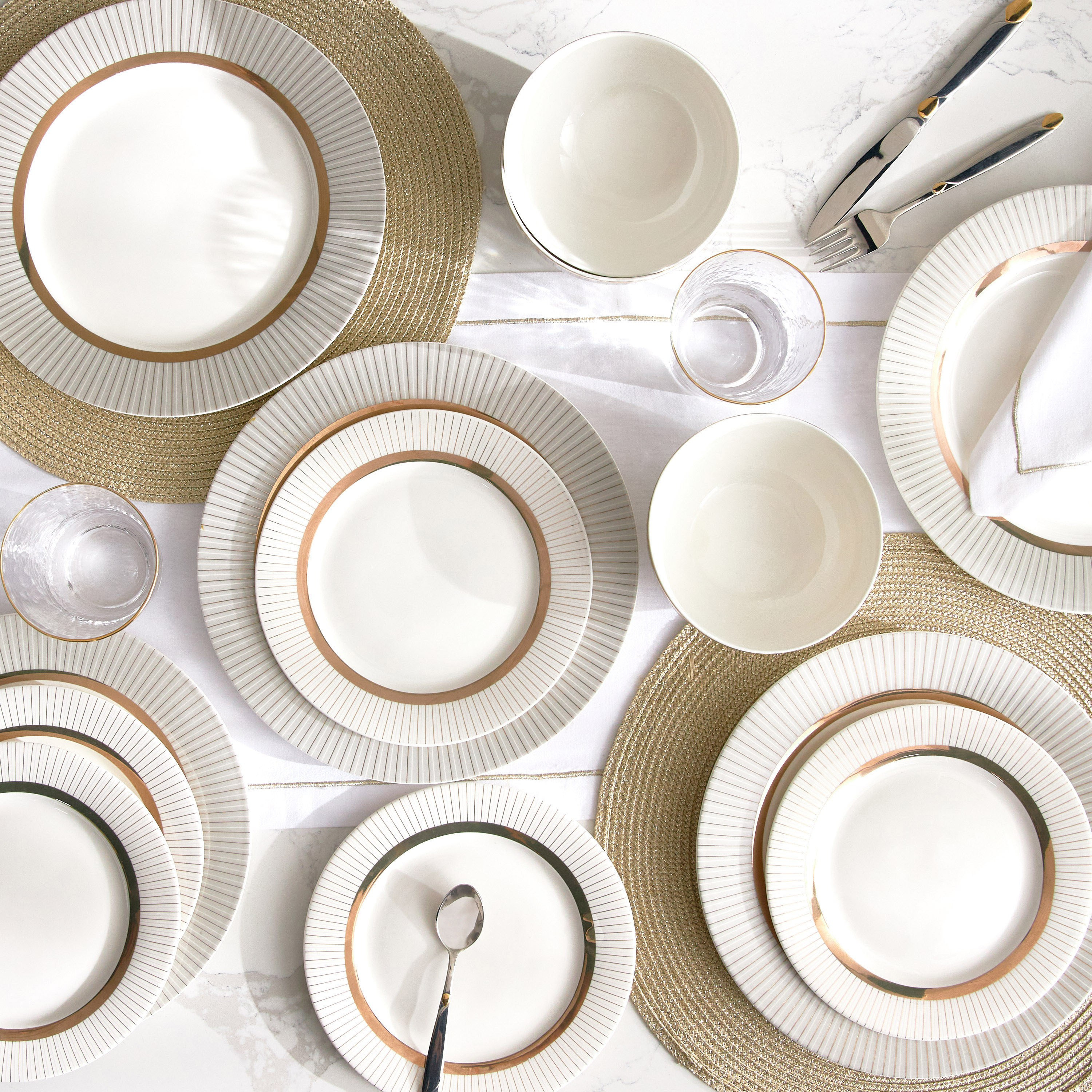 Shop Desert Elegance 18 Piece Porcelain Dinner Set Serves 6 Online Home Centre UAE