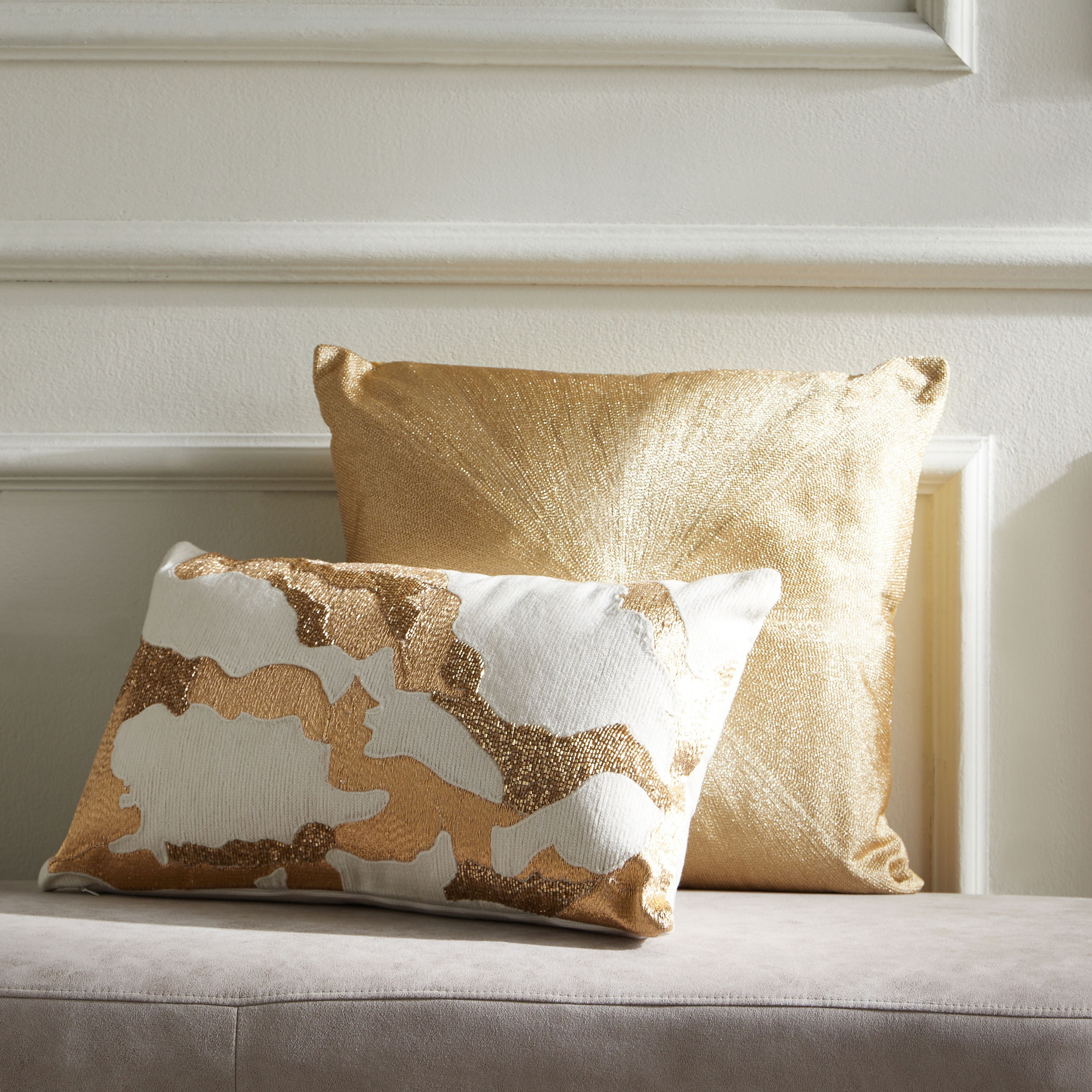 Sama Farida Zari Beaded Filled Cushion - 30x50 cm-household-cushionsandthrows-filledcushions-decorativecushions-image-4