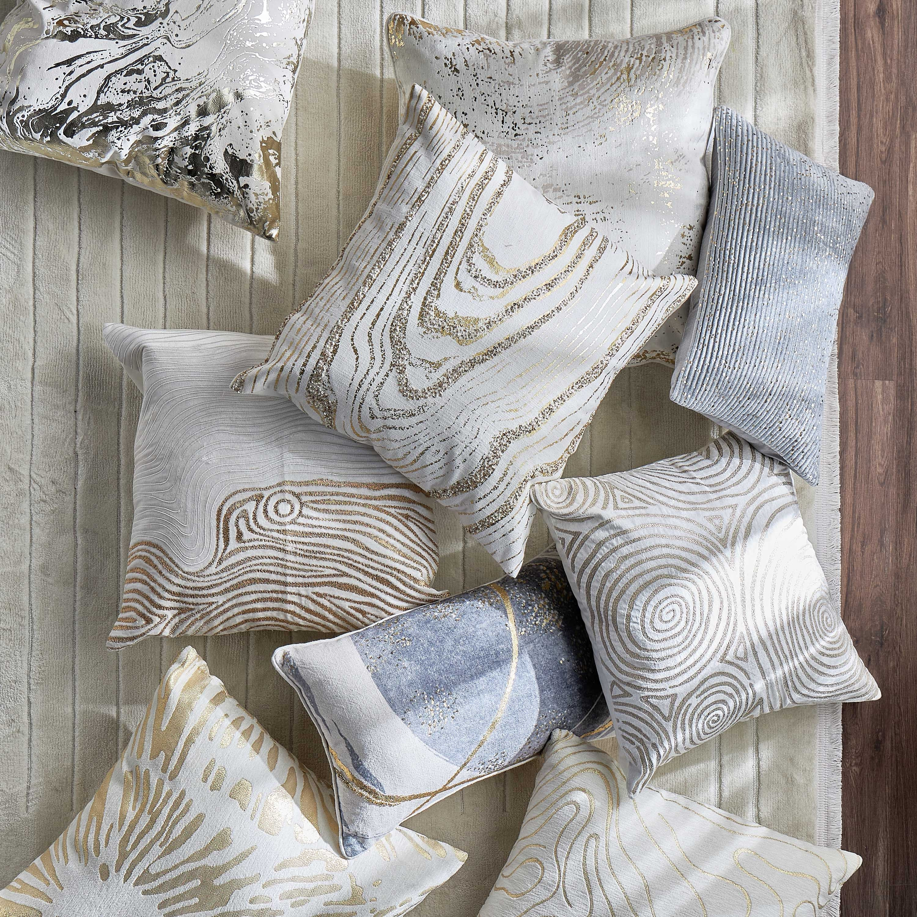 Sama Juan Swirl Velvet Zari Embroidered Filled Cushion - 50x50 cm-household-cushionsandthrows-filledcushions-decorativecushions-image-4