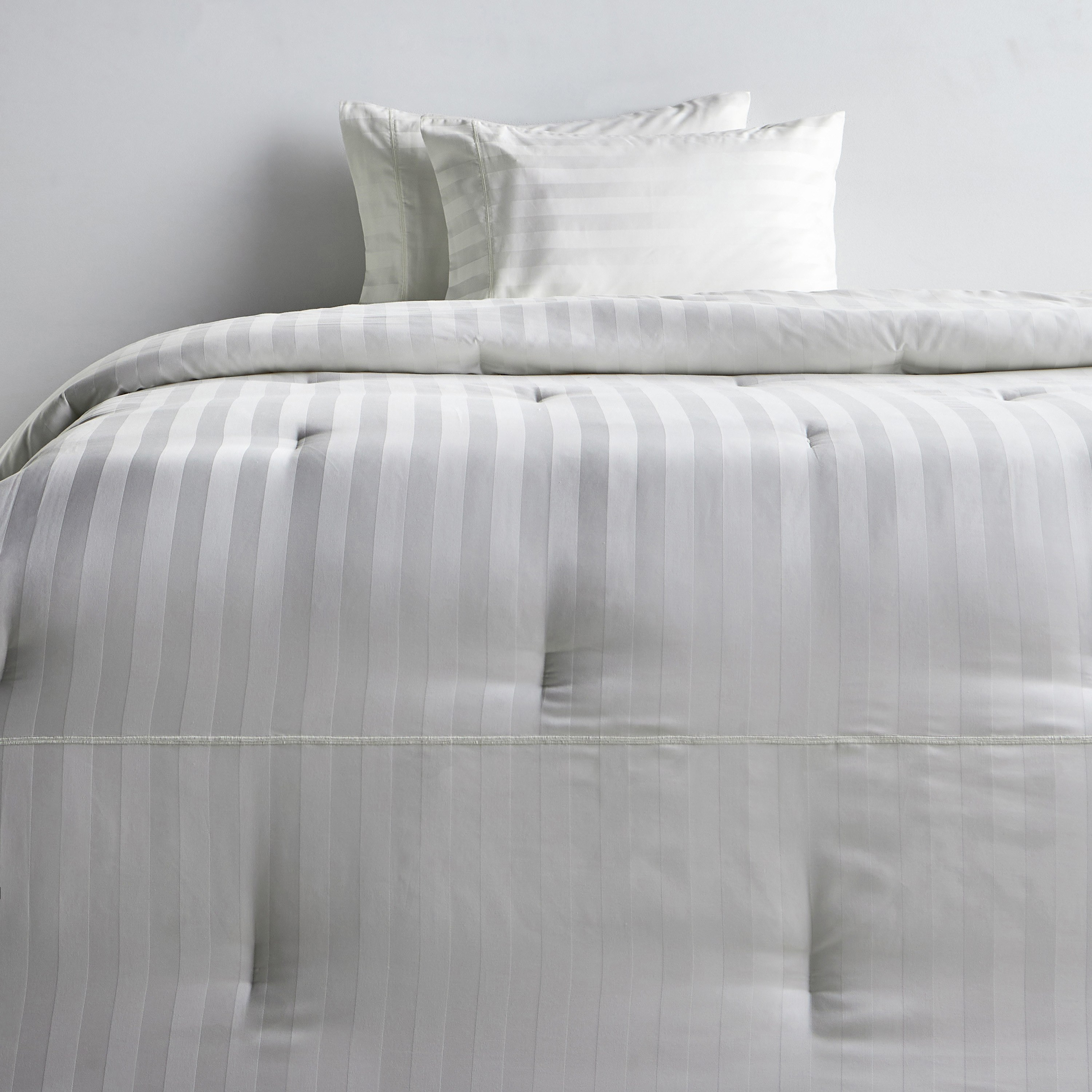 Satin Stripe Pima Cotton Sateen 525 Thread Count 3-Piece Queen Comforter Set - 200x240 cm-household-bedding-comfortersandbedspreads-comforters-image-2