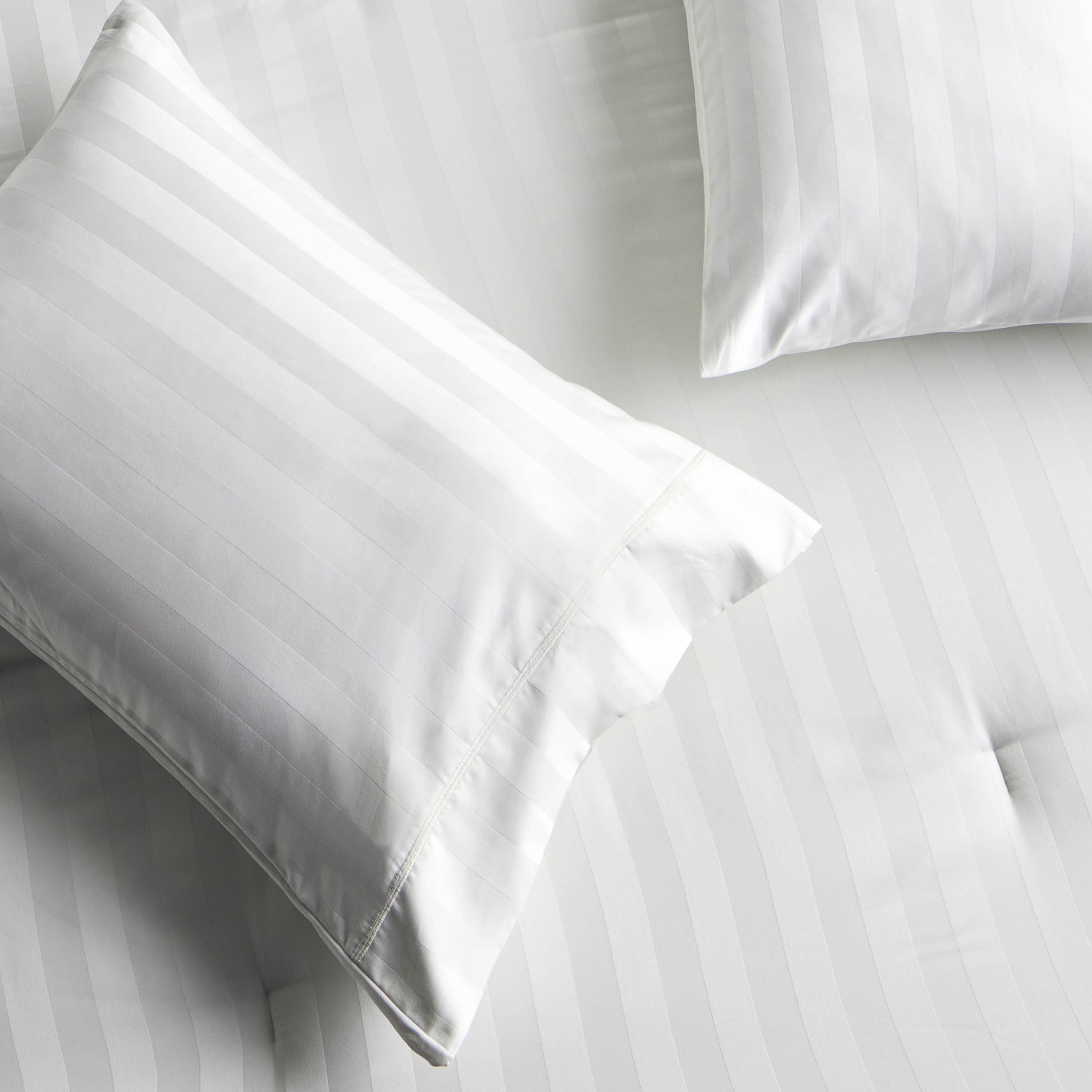 Satin Stripe Pima Cotton Sateen 525 Thread Count 3-Piece Super King Comforter Set - 250x260 cm-household-bedding-comfortersandbedspreads-comforters-image-4