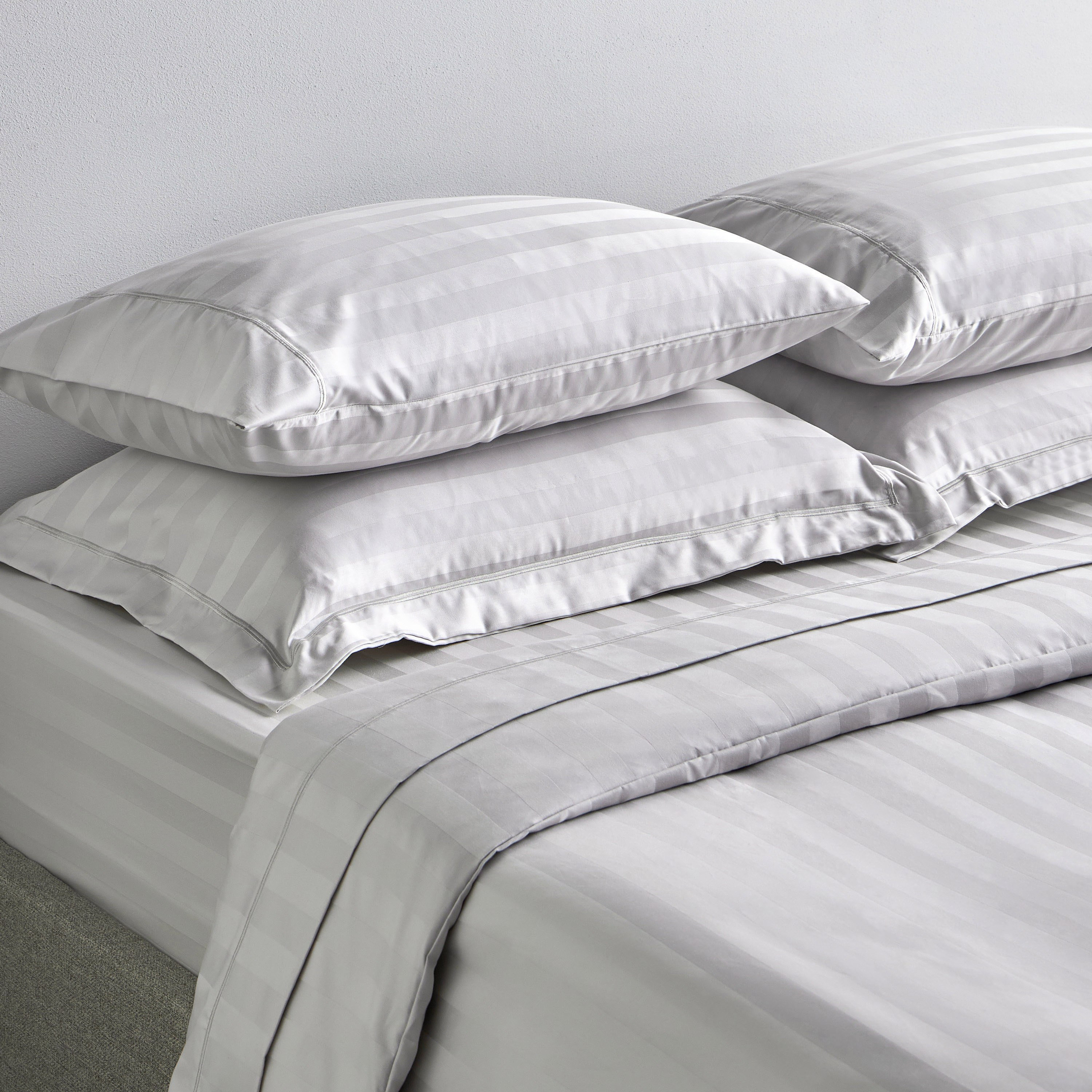 Satin Stripe Pima Cotton Sateen 525 Thread Count 3-Piece King Duvet Cover Set - 220x230 cm-household-bedding-duvetandcovers-duvetcovers-image-6