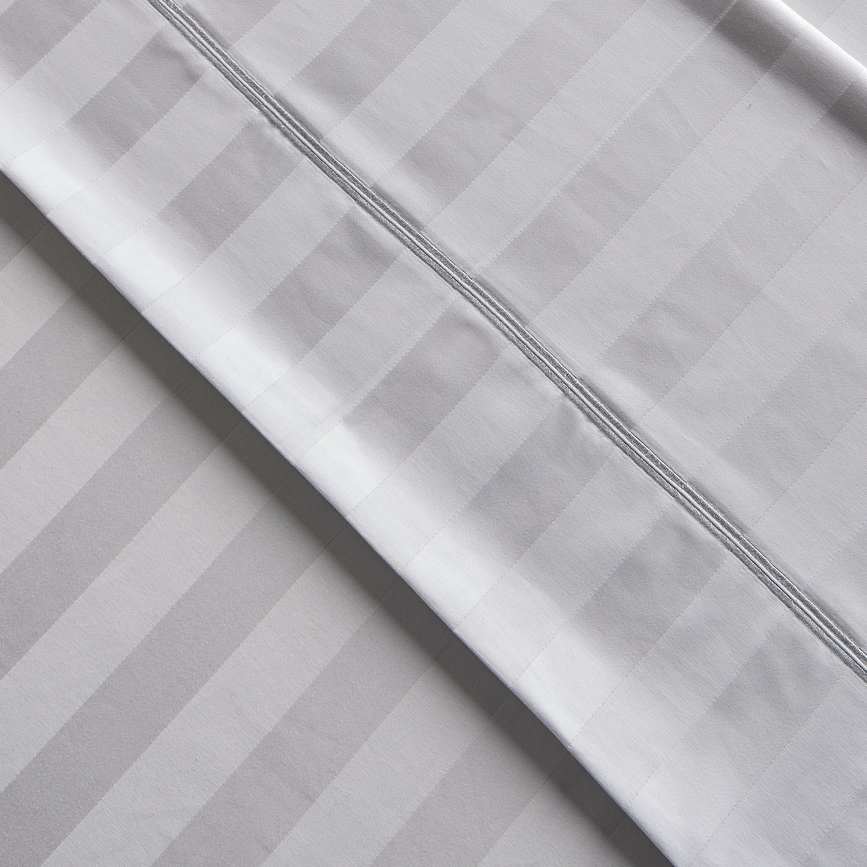Satin Stripe Pima Cotton Sateen 525 Thread Count Super King Flat Sheet - 260x270 cm-household-bedding-sheetsandpillowcases-flatsheets-image-2