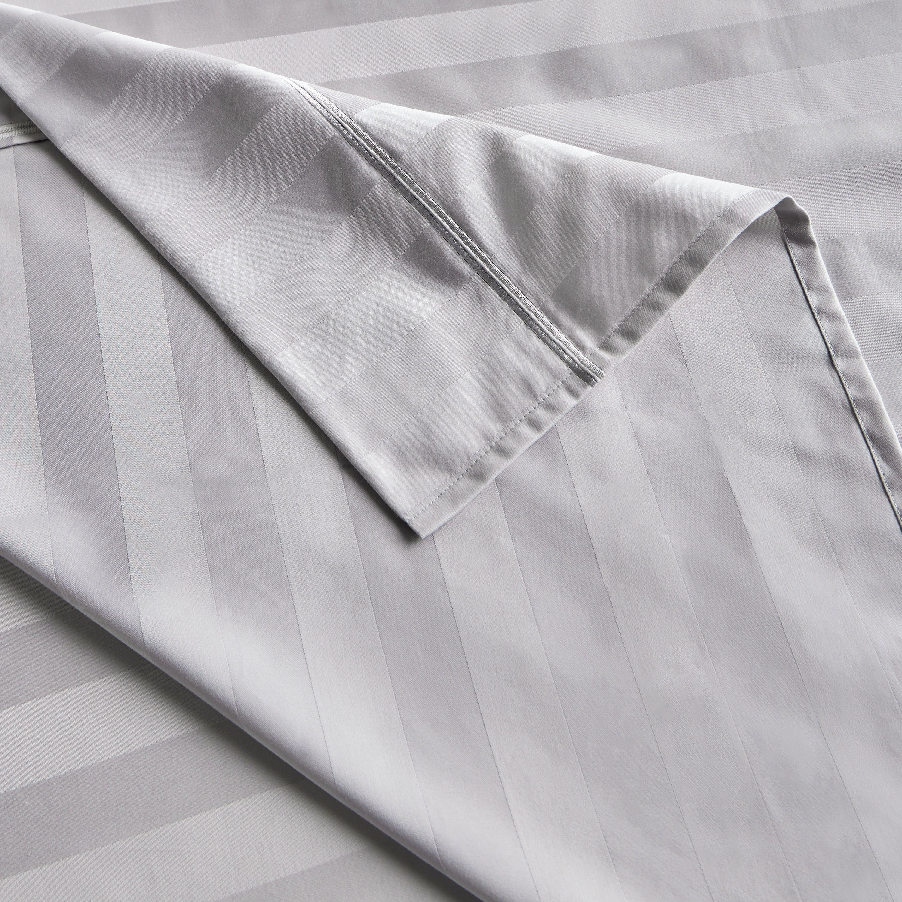Satin Stripe Pima Cotton Sateen 525 Thread Count Super King Flat Sheet - 260x270 cm-household-bedding-sheetsandpillowcases-flatsheets-image-3