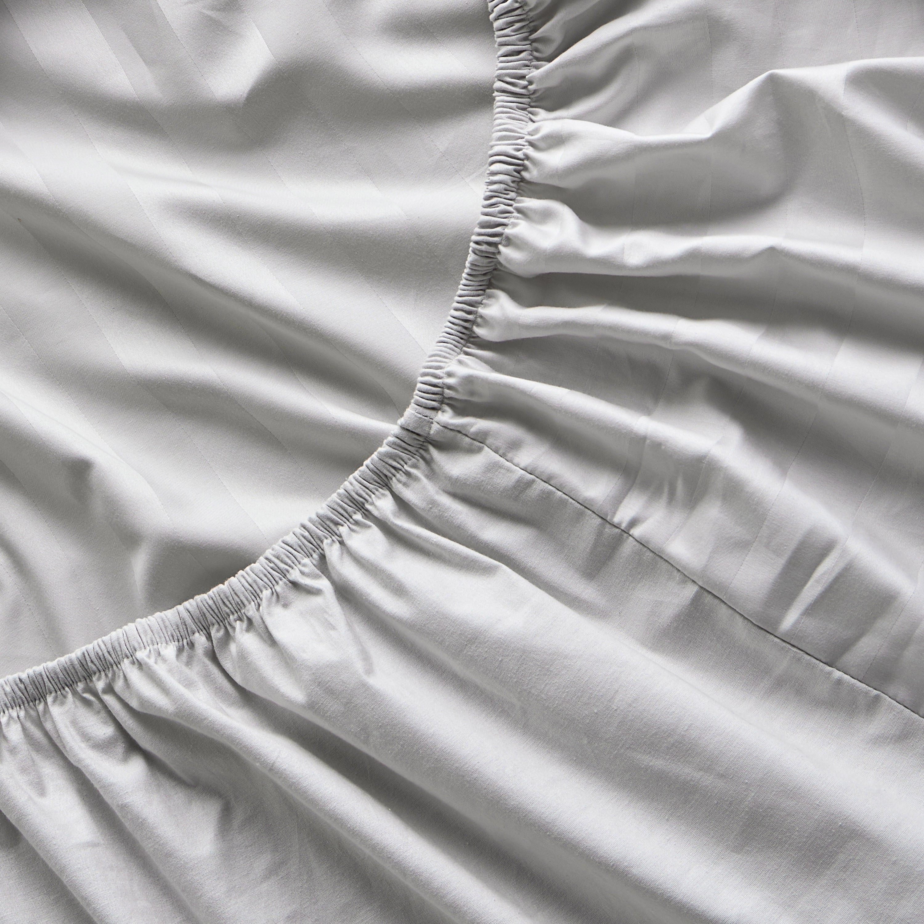 Satin Stripe Pima Cotton Sateen 525 Thread Count Full Fitted Sheet  - 120x200 cm-household-bedding-sheetsandpillowcases-fittedsheets-image-2