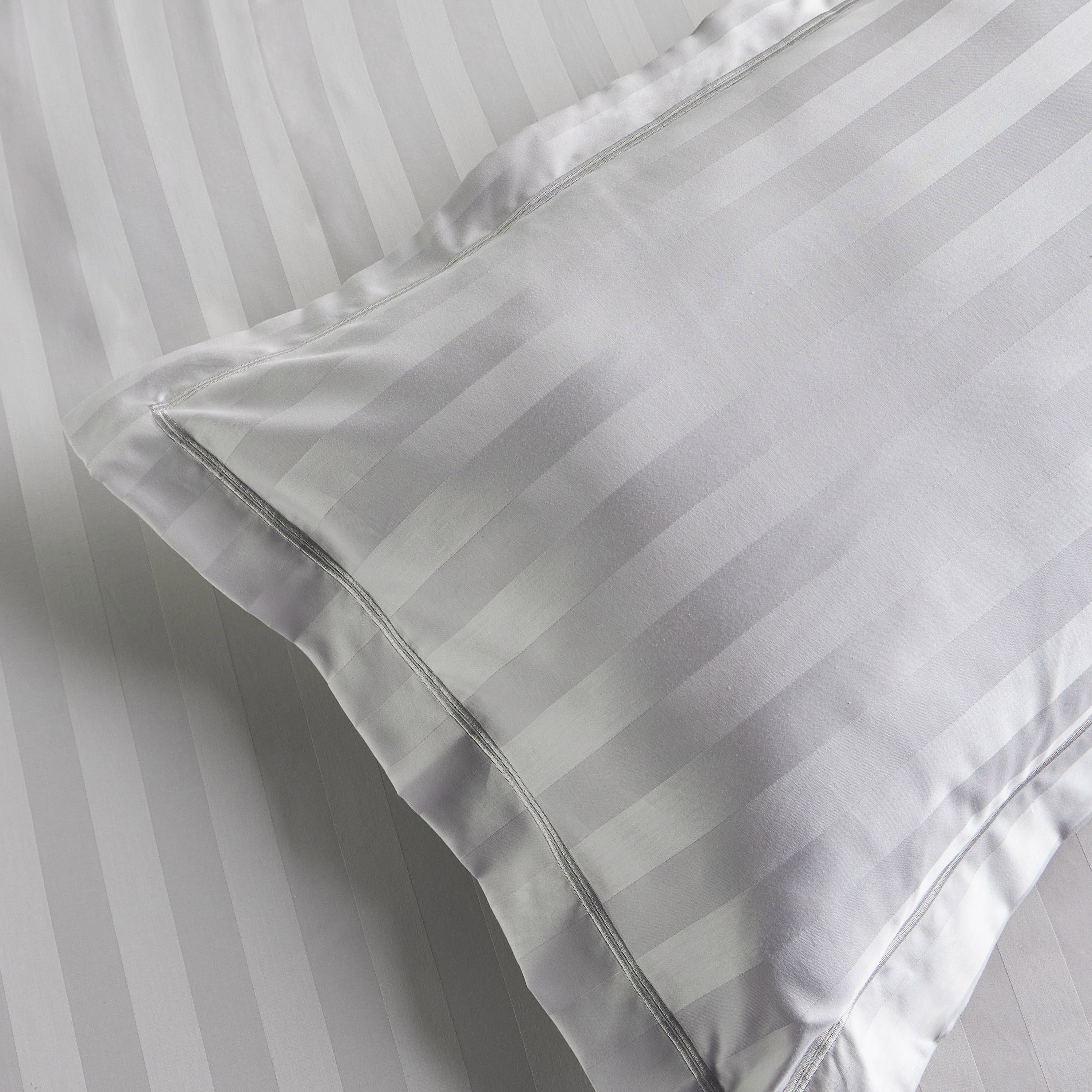 Satin Stripe Pima Cotton Sateen 525 Thread Count 2-Piece Standard Pillowcase Set - 50x75 cm-household-bedding-sheetsandpillowcases-pillowcases-image-3