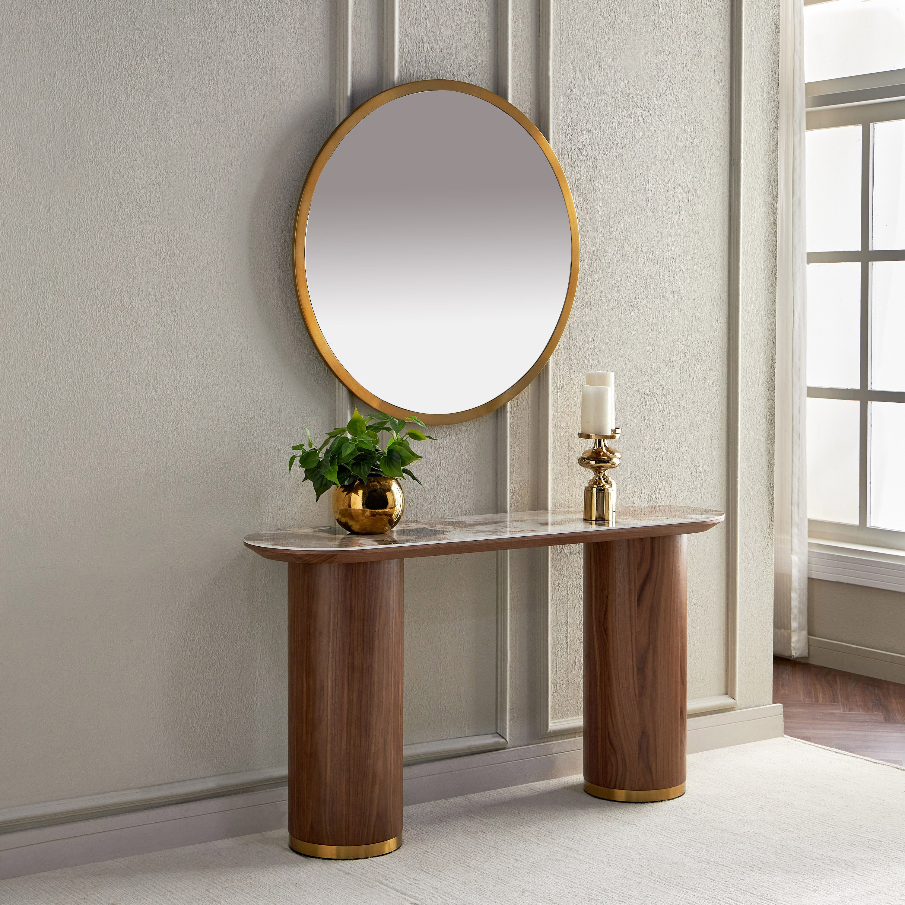 طاولة كونسول مع مرآة - ريجينا-furniture-livingroom-consoletablesandmirrors-image-1