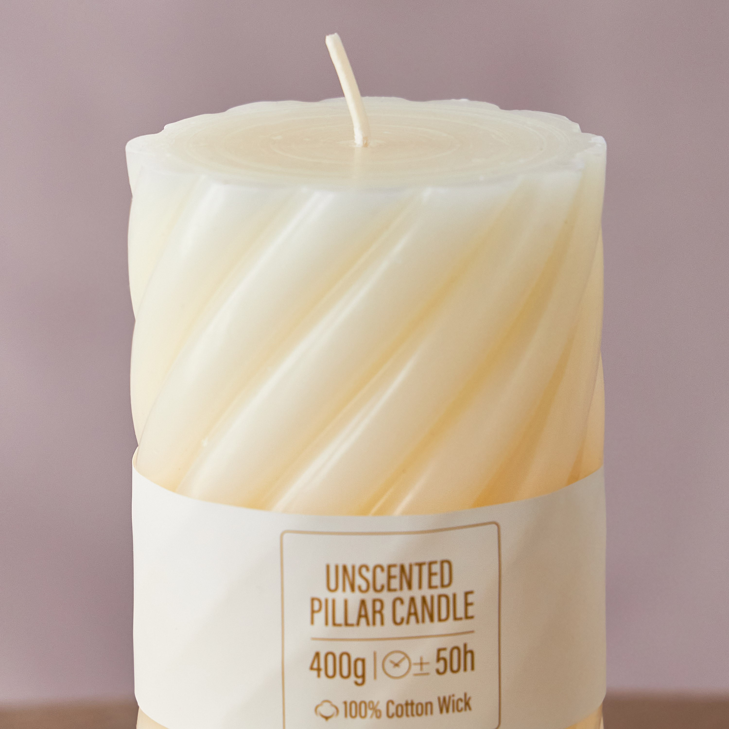 Essentials Unscented Pillar Candle - 50 h-household-homefragrance-candles-image-2