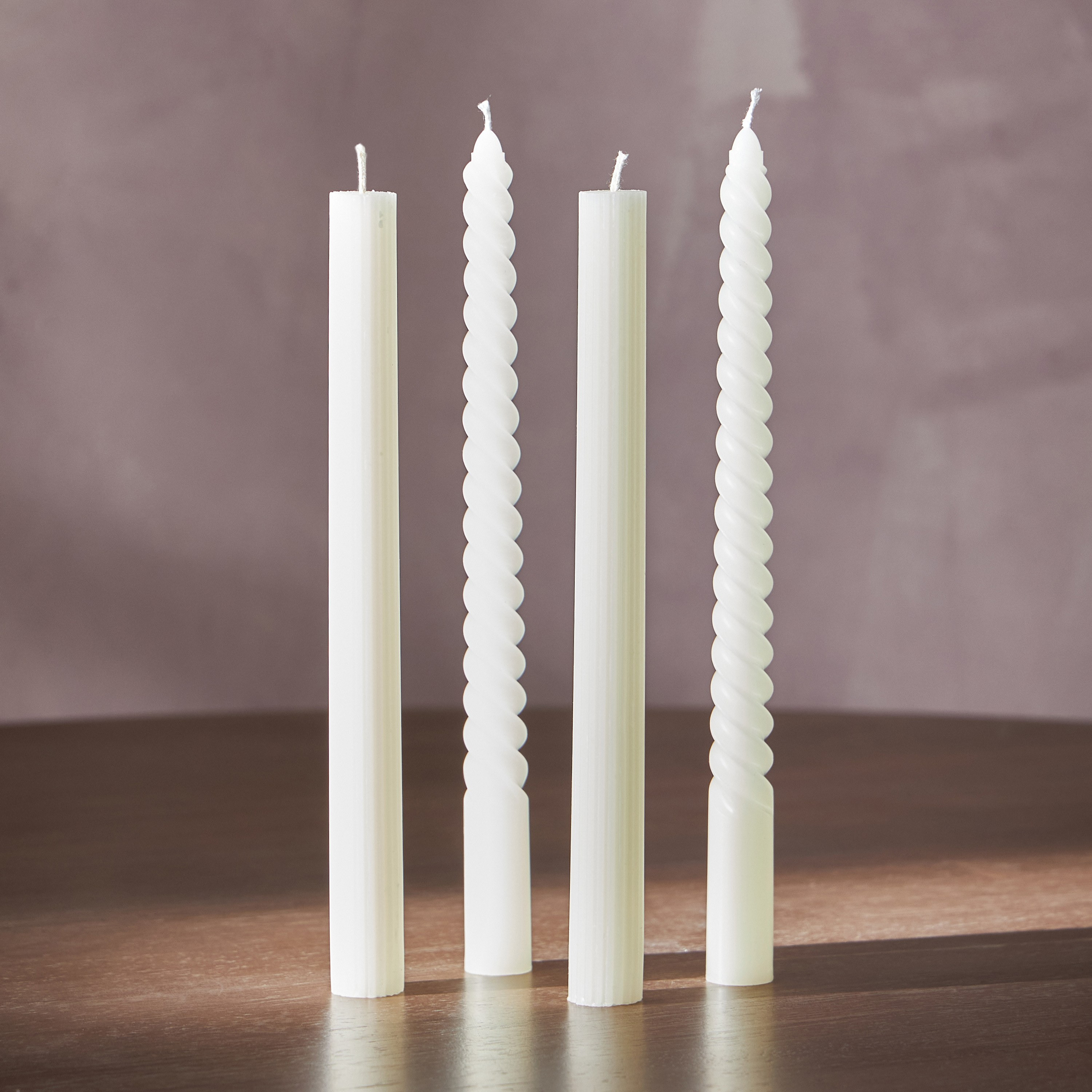 Essentials 4-Piece Unscented Taper Dinner Set - 30 h-household-homefragrance-candles-image-2