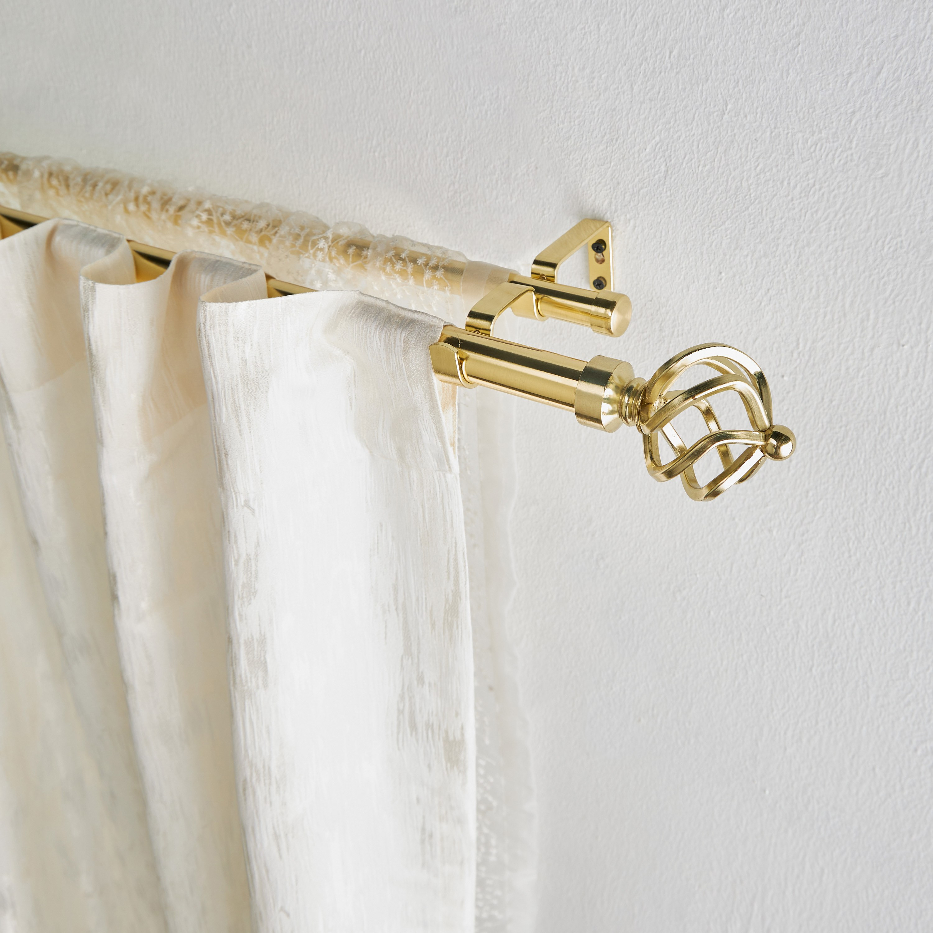 سكة ستارة مزدوجة قابلة للتمدّد - 160-300 سم-household-windows-curtainrodsandaccessories-curtainrods-image-1
